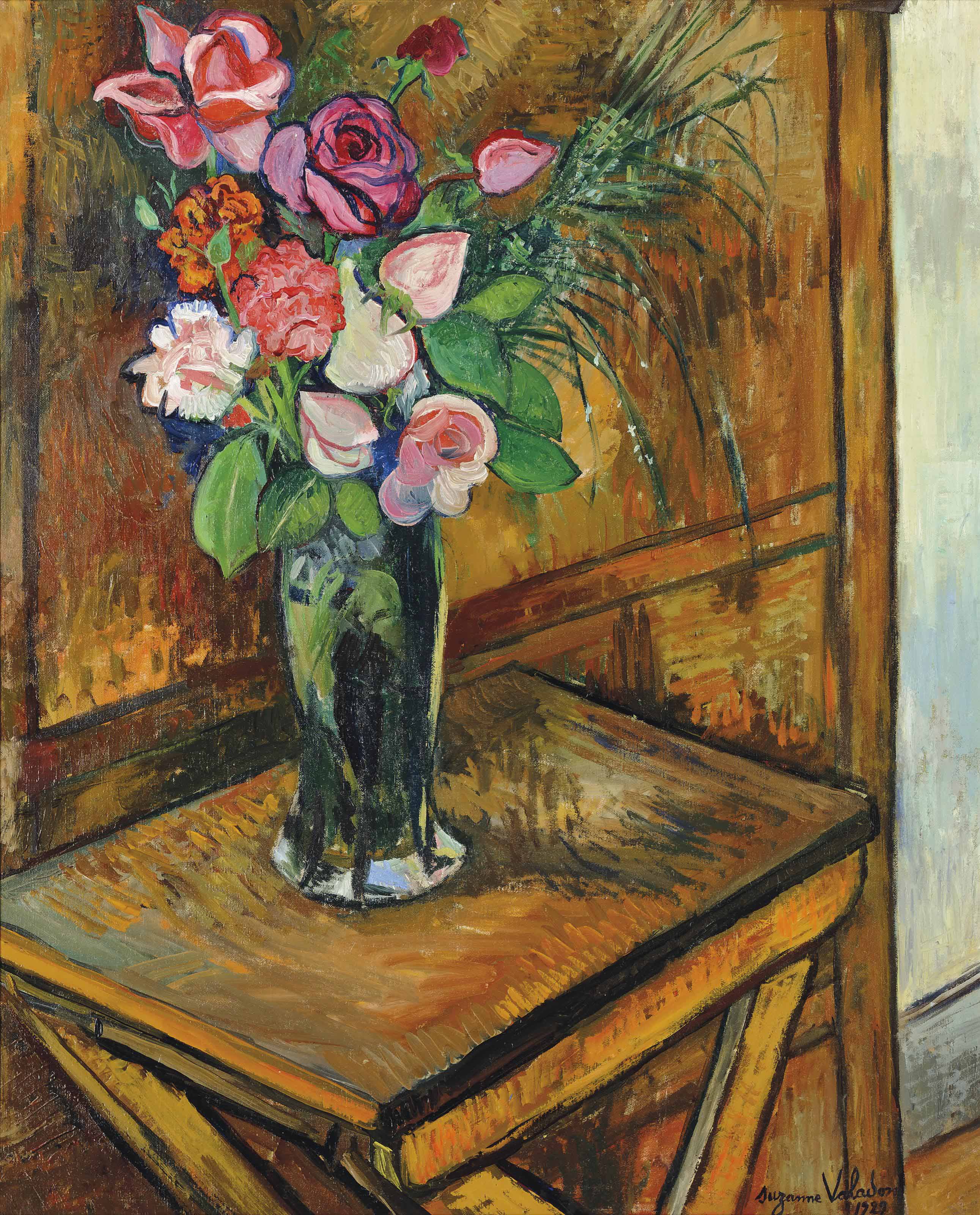 Suzanne Valadon (18651938) , Vase de fleurs sur une table