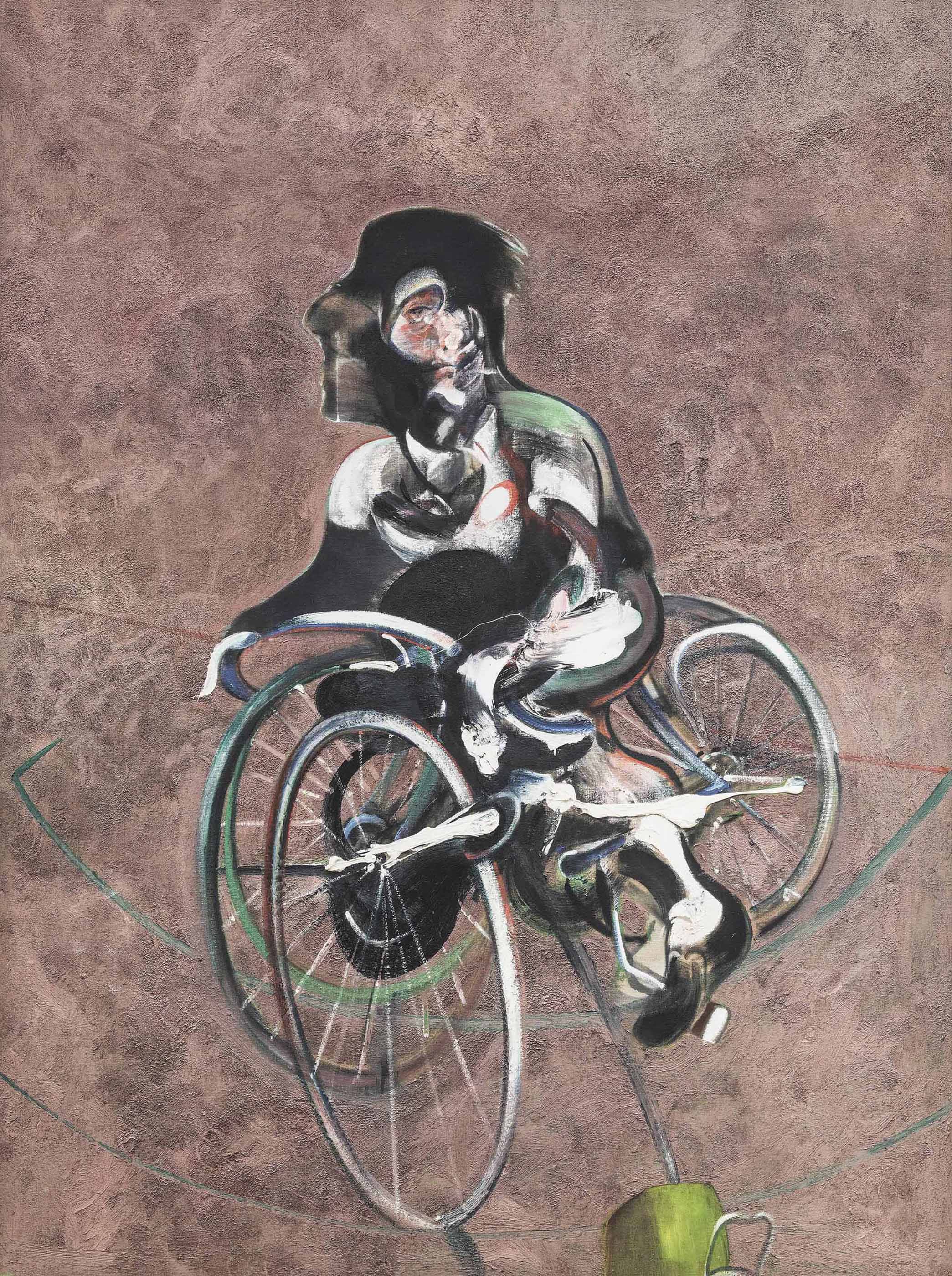 Portrait of George Dyer riding a Bicycle (Heni Productions Catalogue Number Q1B)