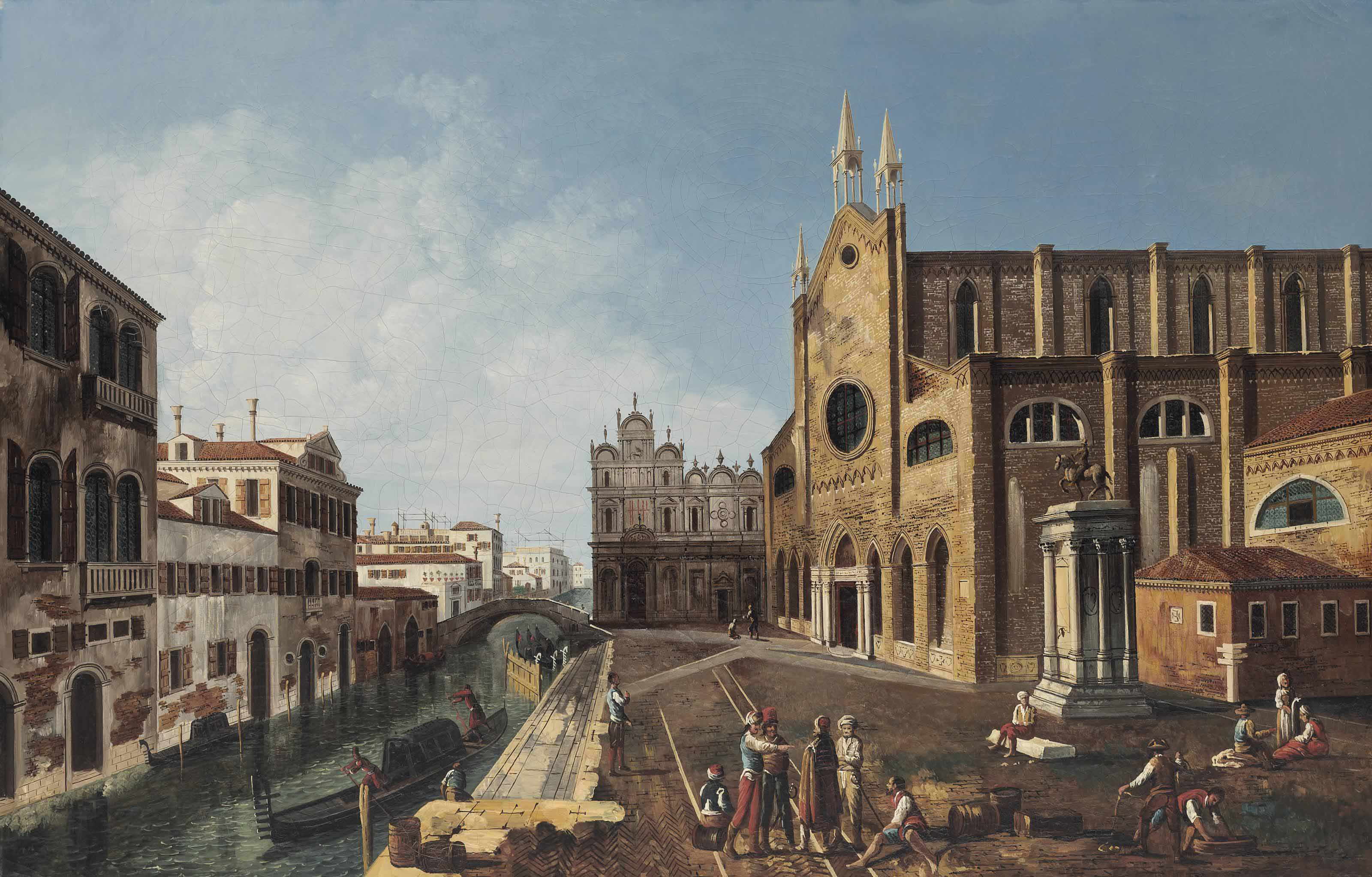 Reproductions De Peintures | Vue de Campo SS. Giovanni e Paolo, Venise de Michele Marieschi ...