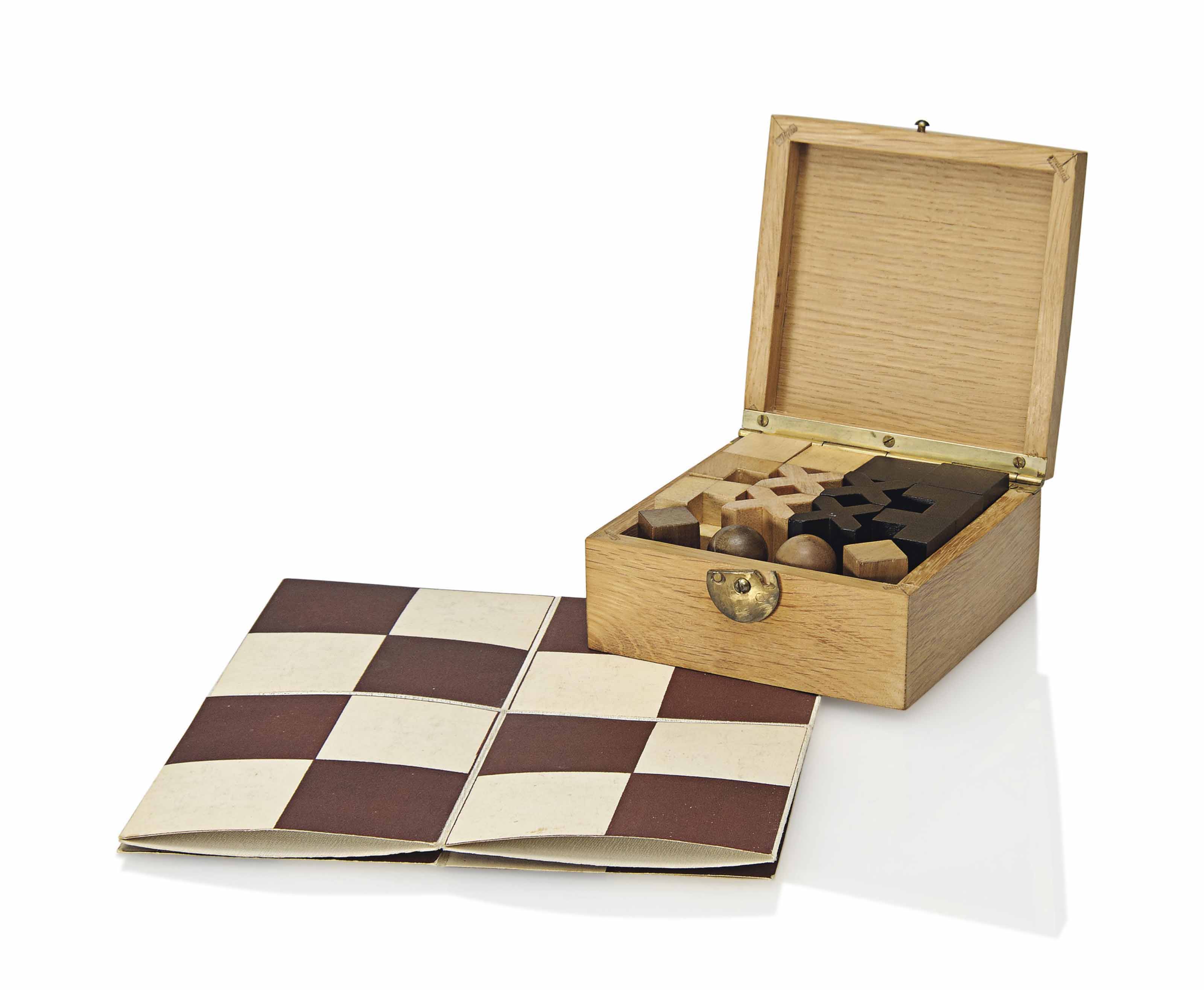 A BAUHAUS CHESS SET DESIGNED BY JOSEF HARTWIG (18801956) , DESIGNED