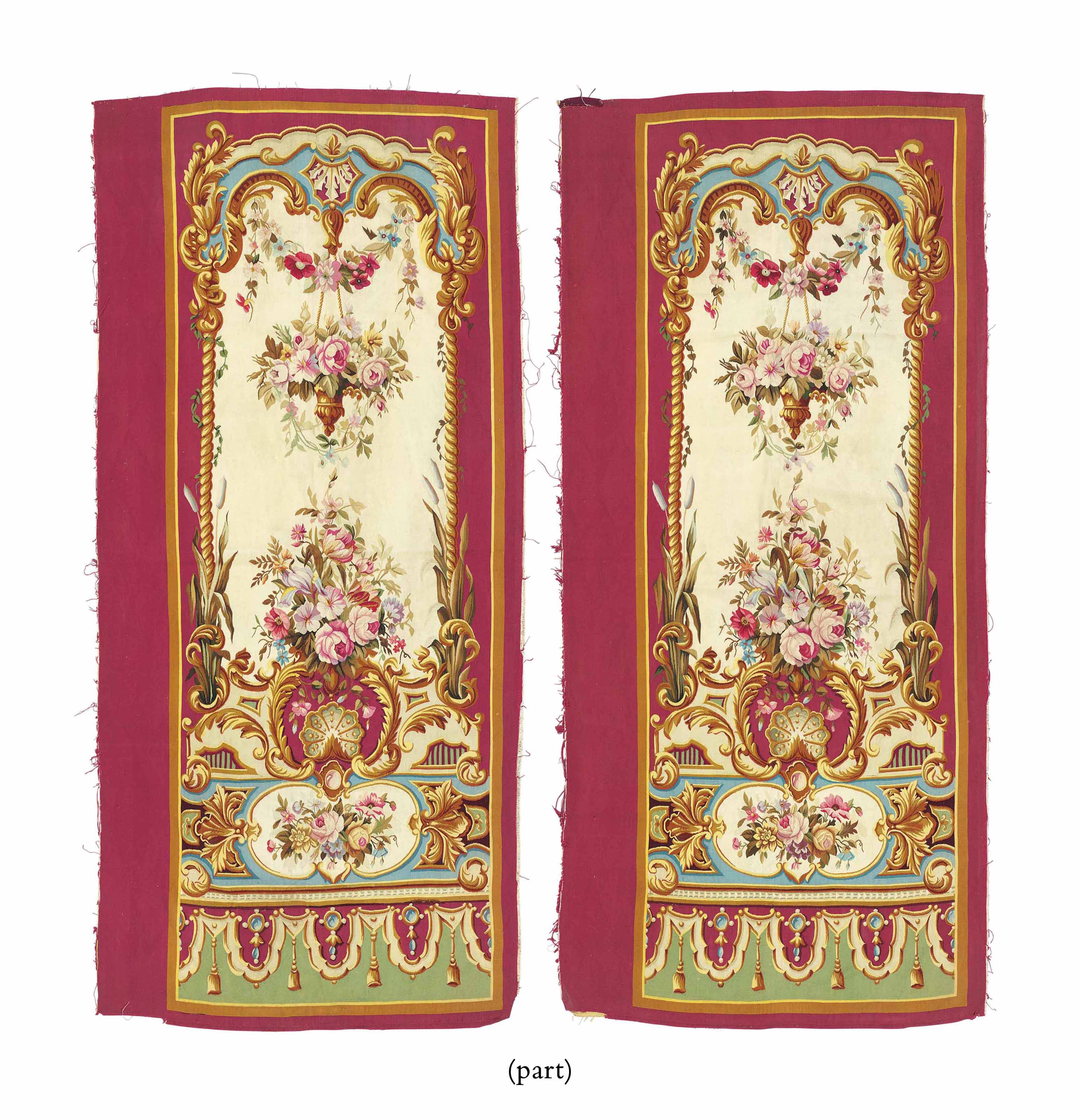 A SET OF FOUR AUBUSSON TAPESTRY HANGINGS , MID19TH CENTURY Christie's