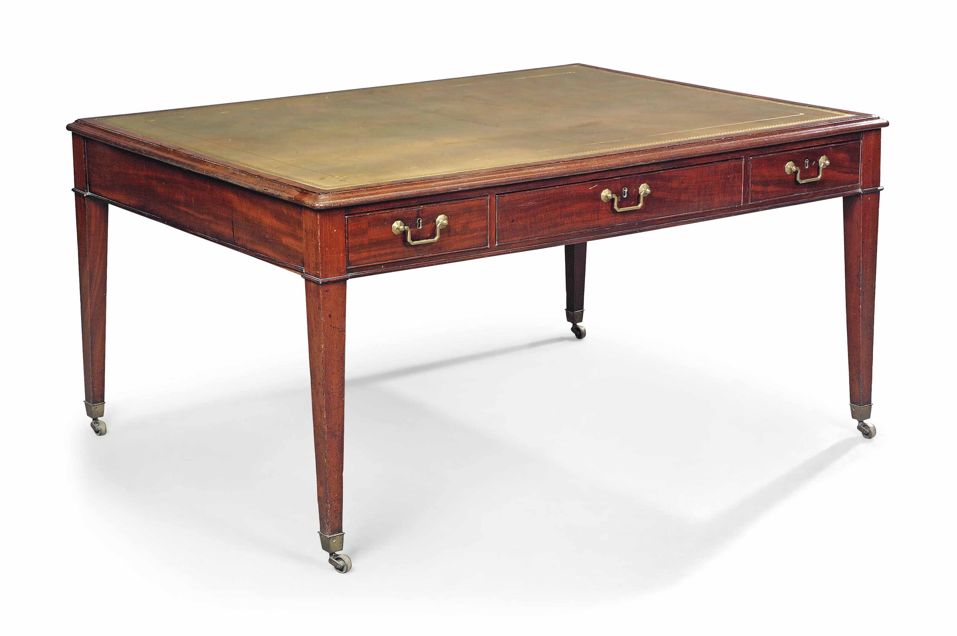 A III MAHOGANY LIBRARY TABLE