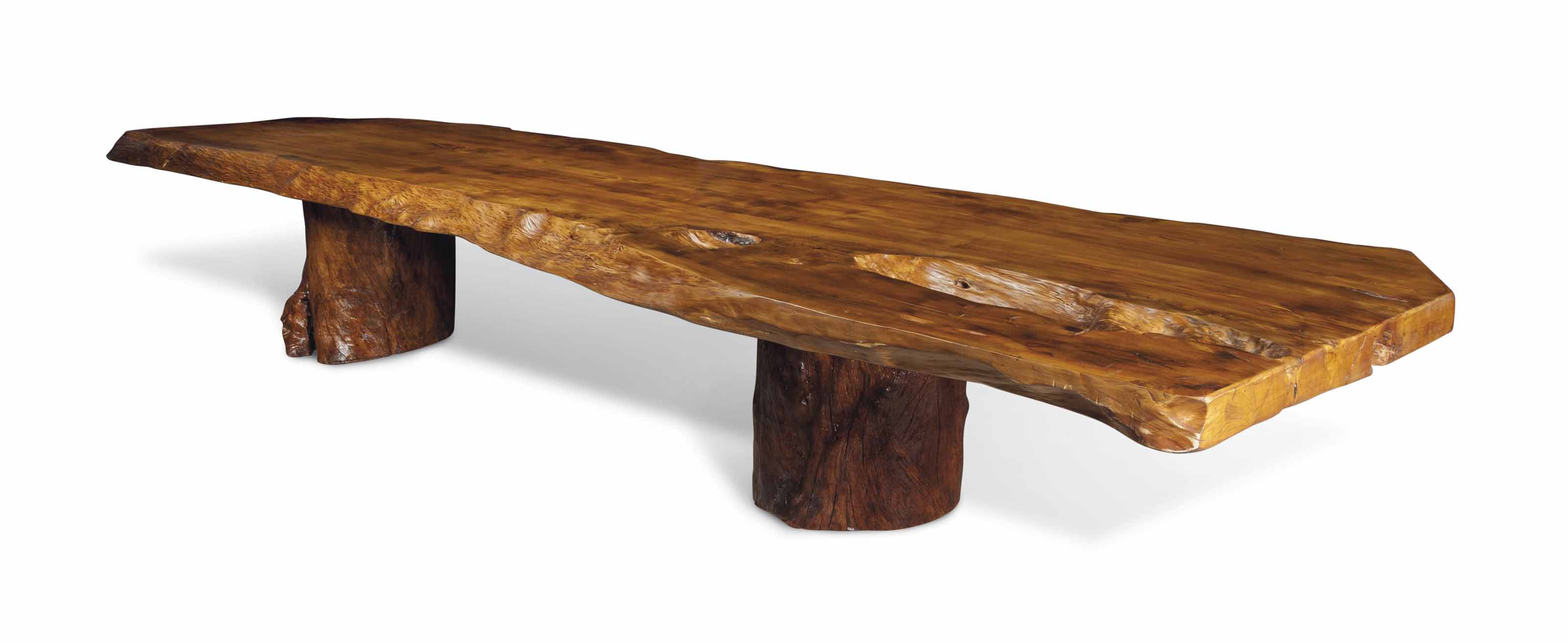 A VERY LARGE HARDWOOD DINING TABLE , MATHIAS CHIROMBO (BORN 1985