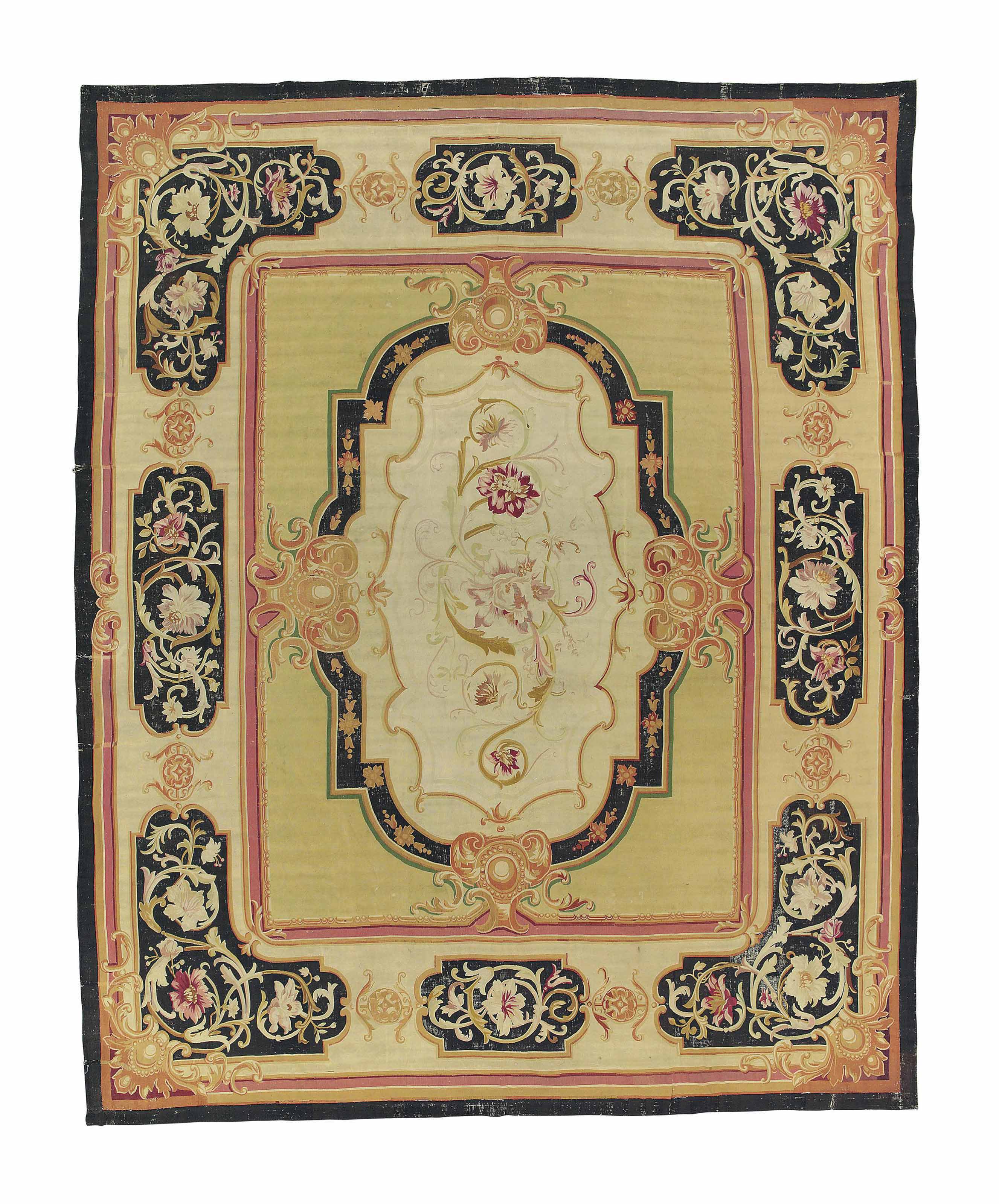 AN AUBUSSON CARPET