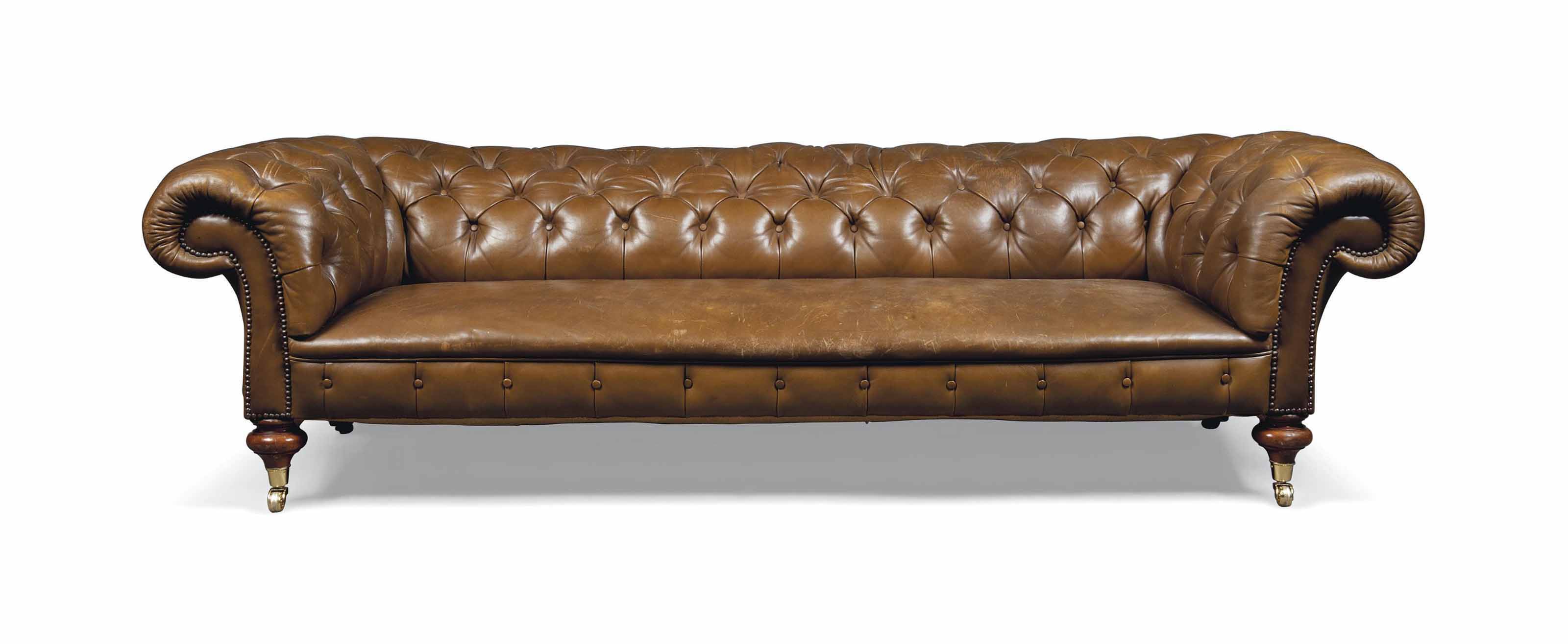 A Late Victorian Brown Leather Chesterfield Sofa Late 19th Century Sofa Furniture Lighting Christie S