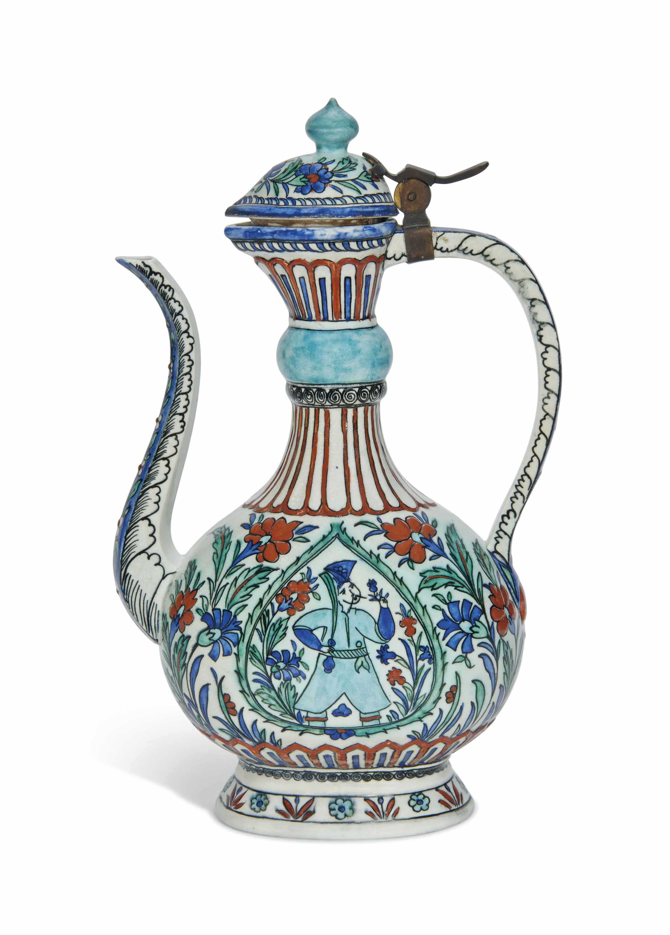 A KUTAHYASTYLE POTTERY EWER
