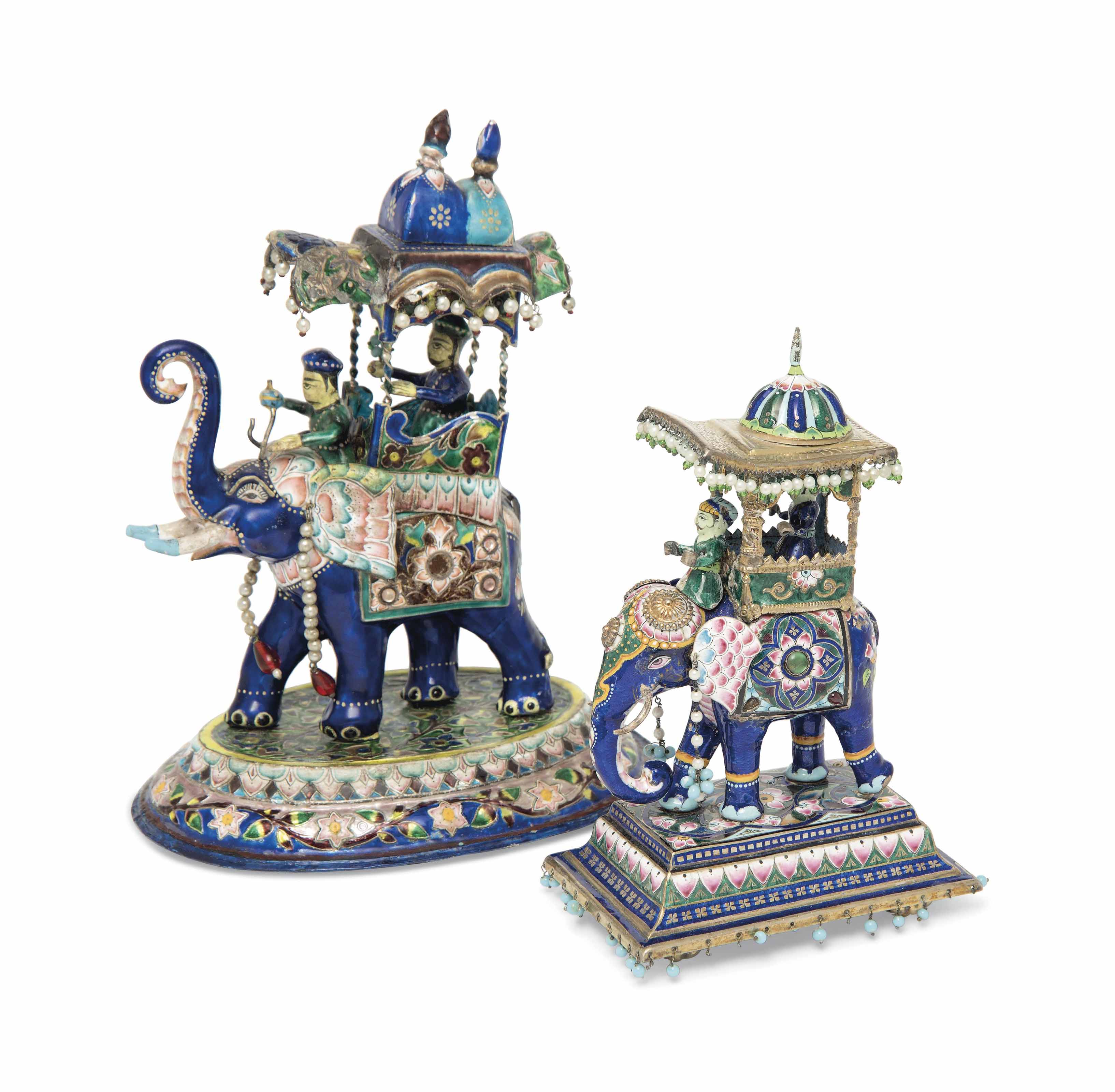 silver elephant figurines