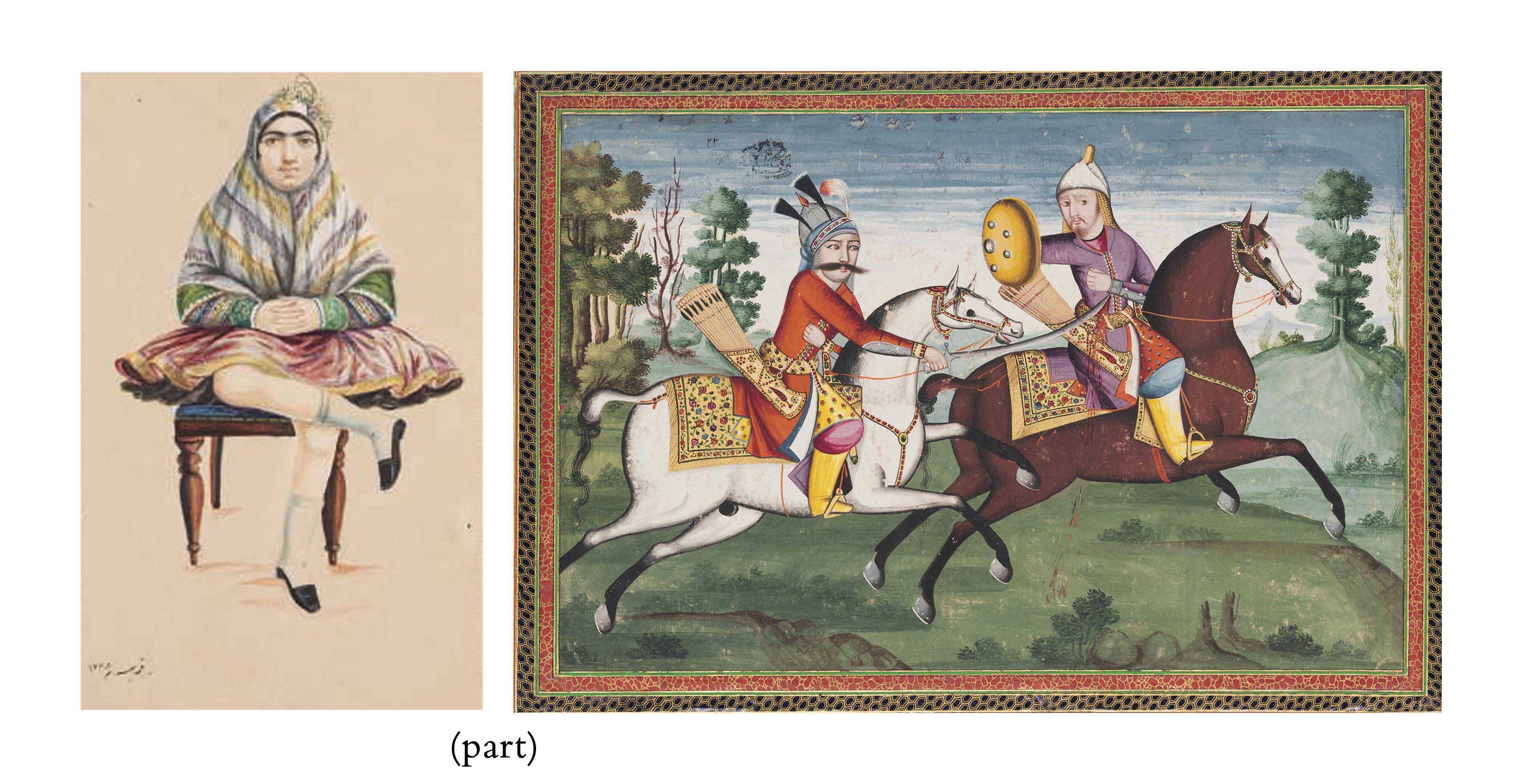 FIVE QAJAR PAINTINGS , QAJAR IRAN, 19TH CENTURY Christie's