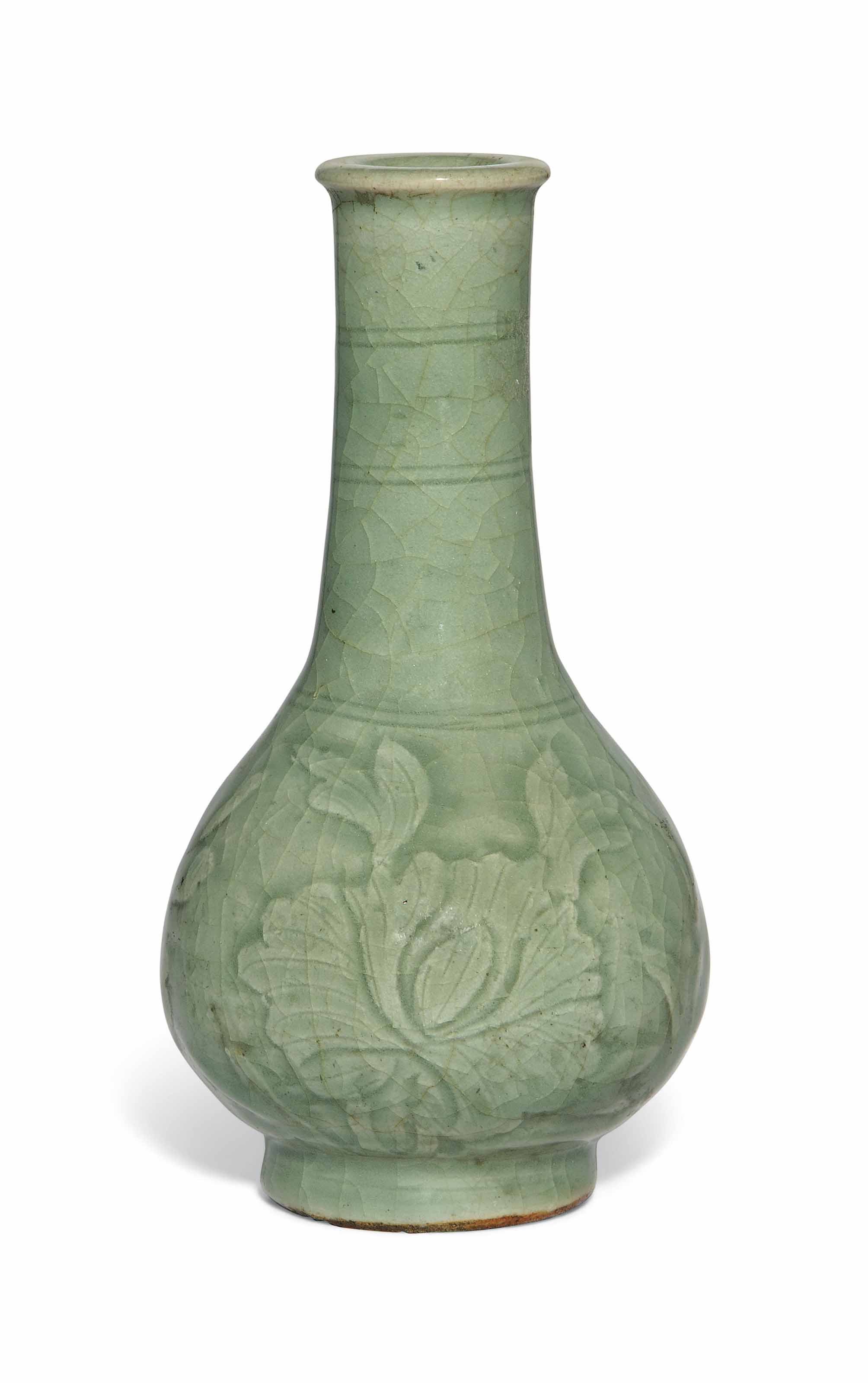 A LONGQUAN CELADON BOTTLE VASE , MING DYNASTY (13681644) Christie's