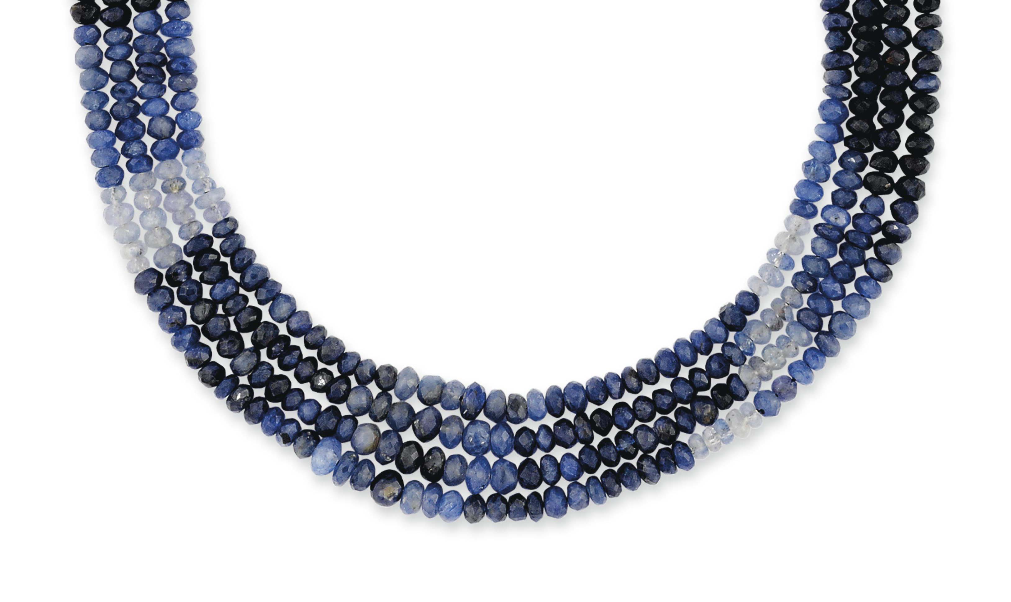 A SAPPHIRE BEAD NECKLACE | Christie's