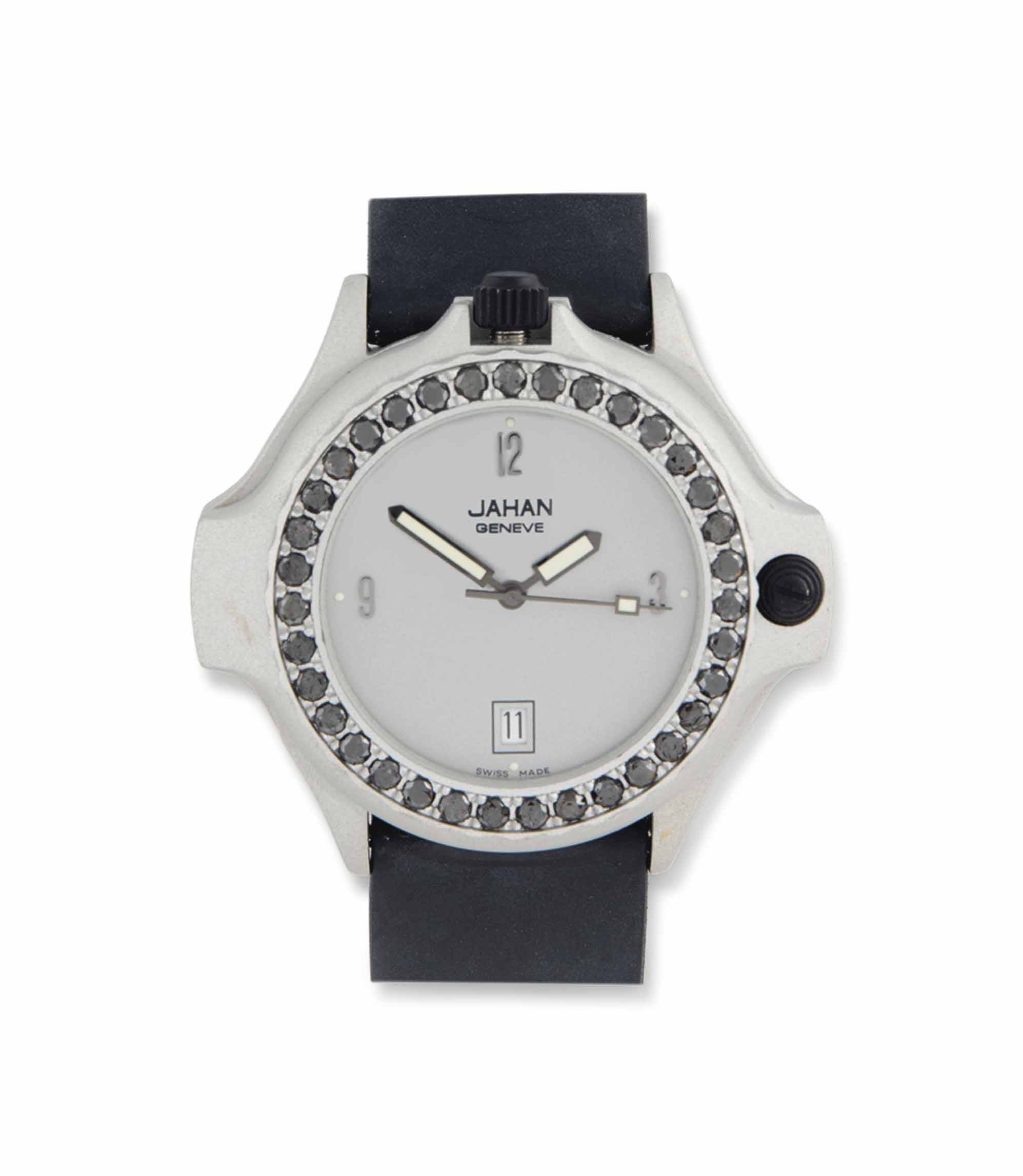 SIX GEM SET ALUMINIUM WRISTWATCHES WITH COMPASS BY JAHAN Christie s
