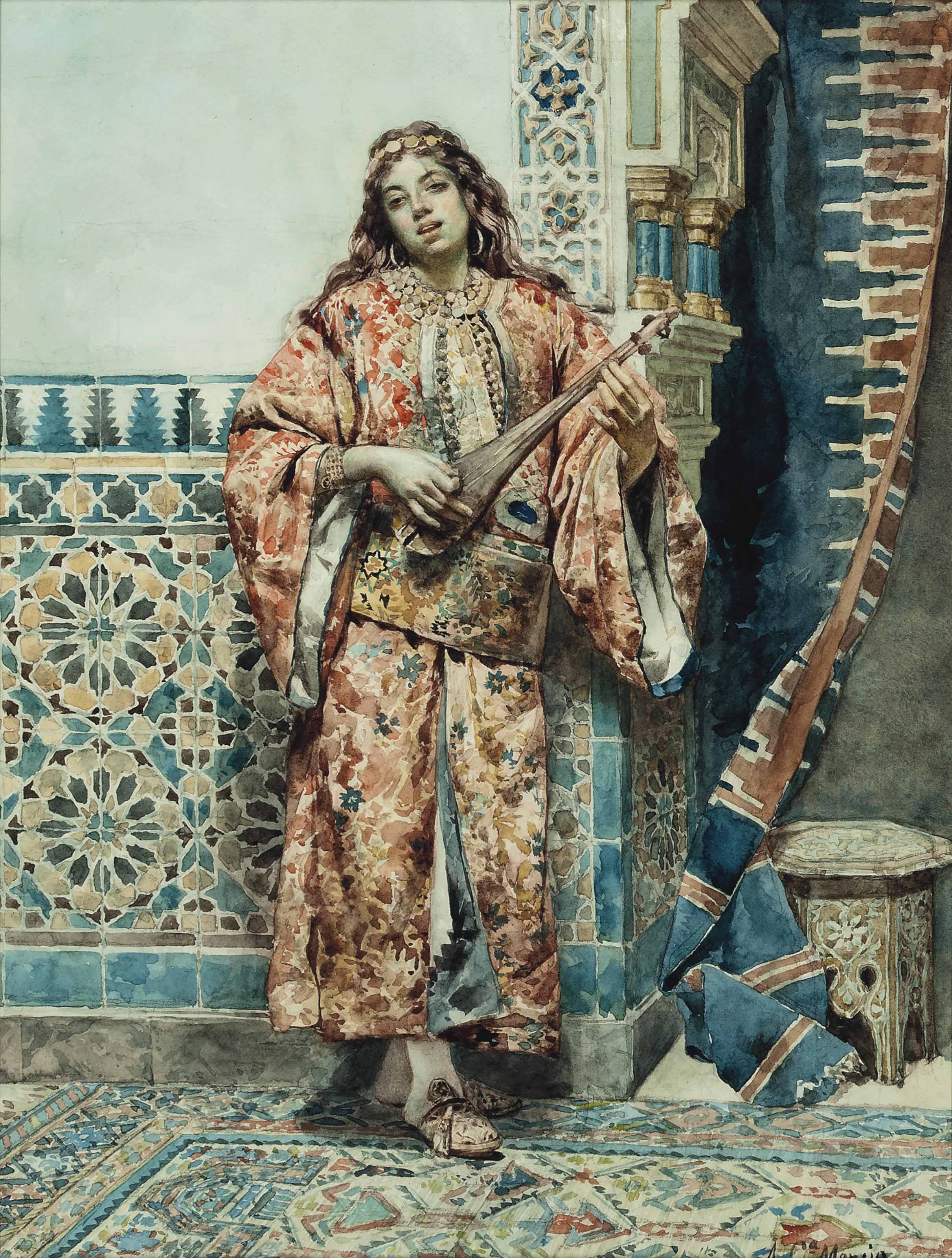 Antonio Garciá y Menciá (SPANISH, 18531915) , An Oriental tune