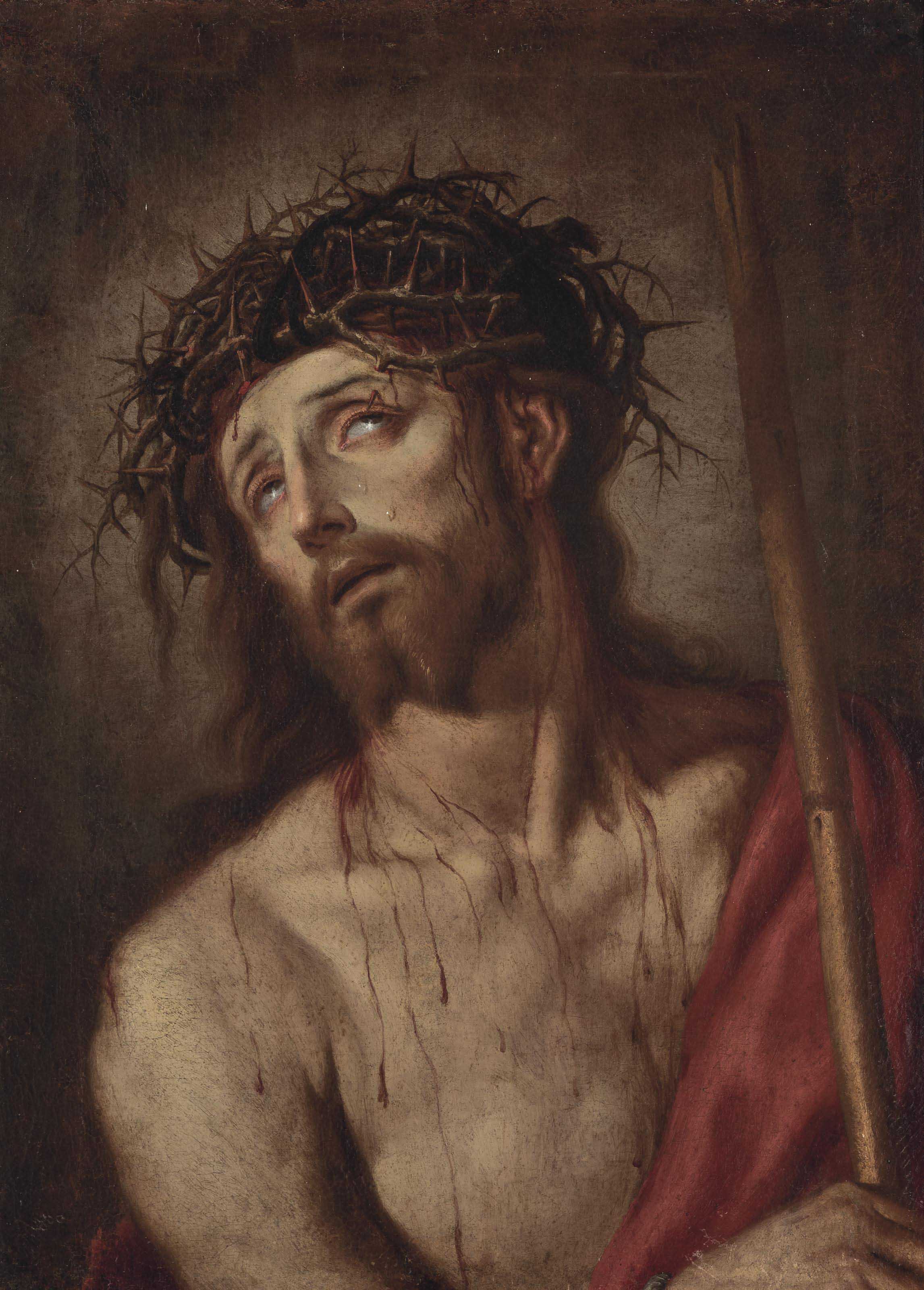 Bolognese School 17th Century Christ Crowned With Thorns