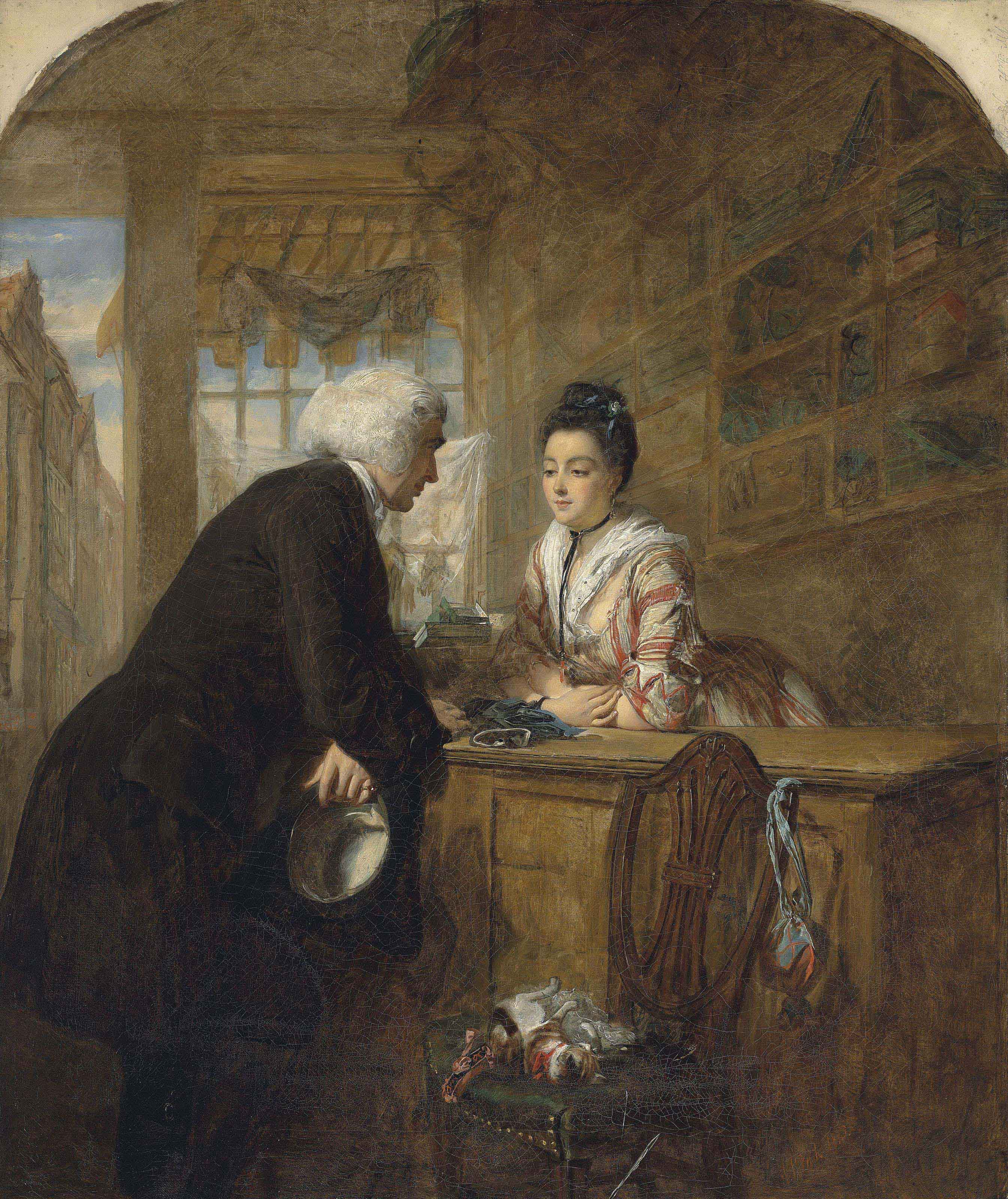 William Powell Frith R A 1819 1909 The Glove Seller A Scene