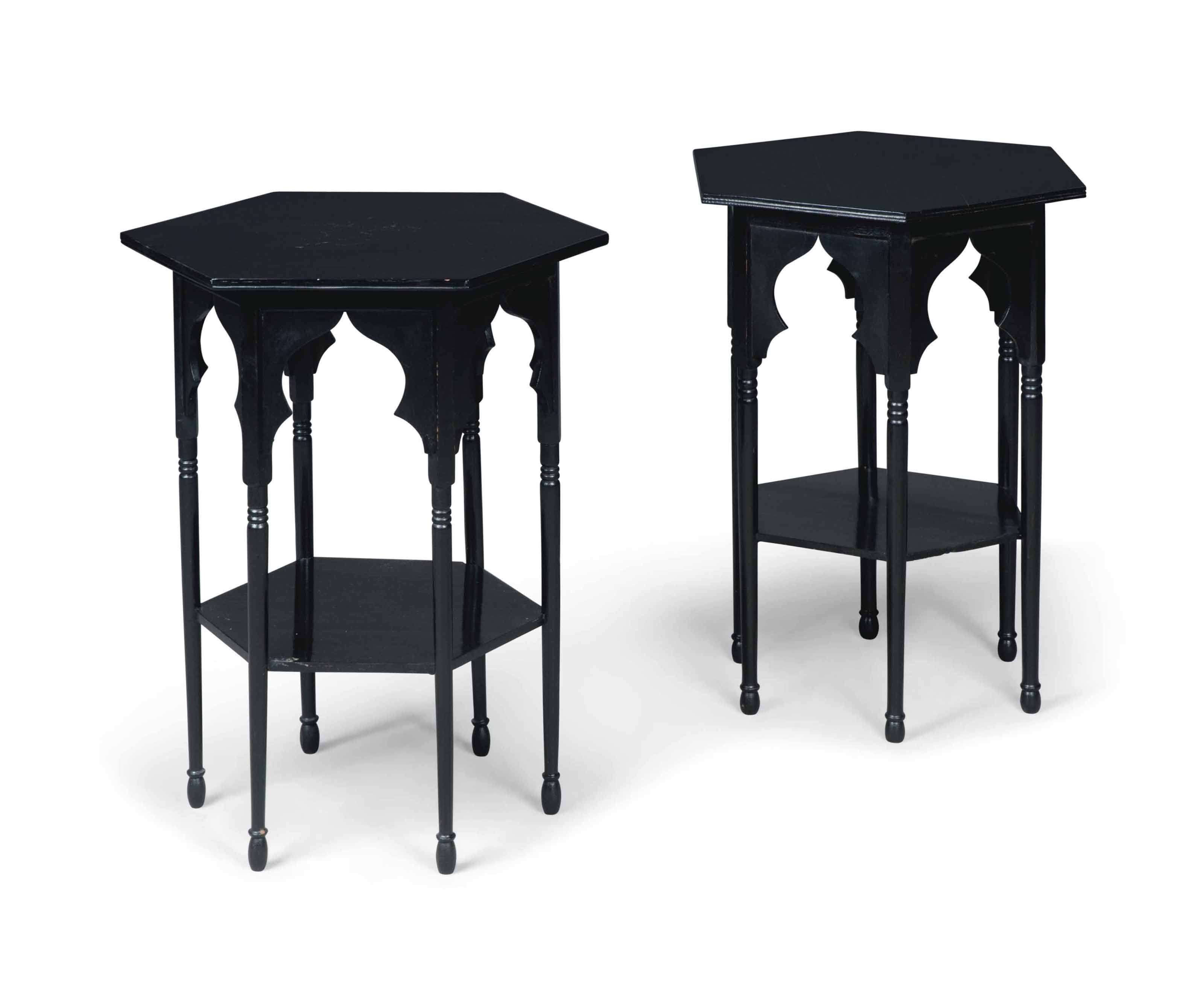 Pair Of Moorish Ebonised Octagonal Side Tables Circa 1900 Possibly Retailed By Liberty Co Early 20th Century Side Table Christie S