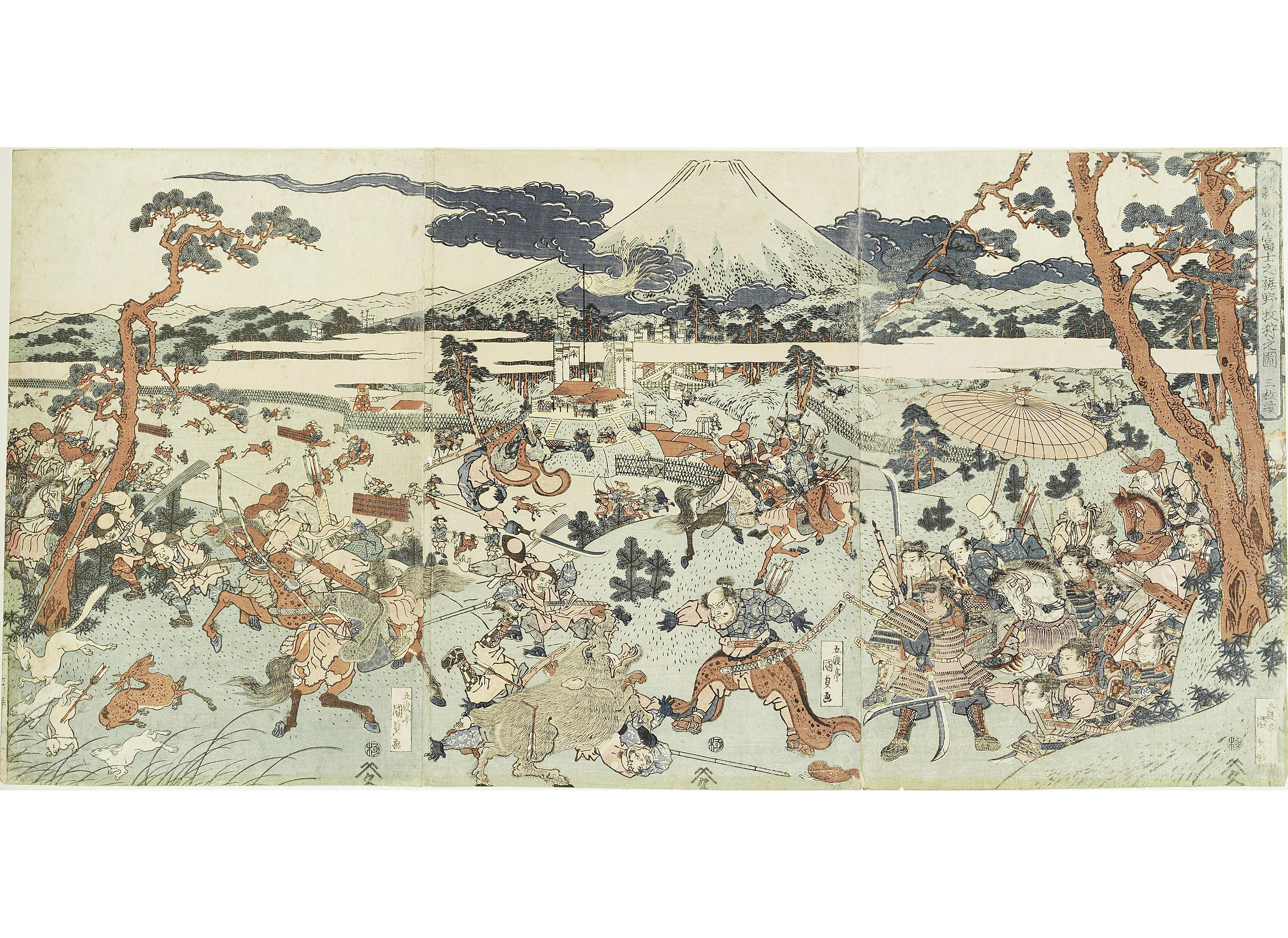 UTAGAWA KUNISADA (1786–1864) UTAGAWA KUNIYOSHI (1797-1861), A Warrior ...