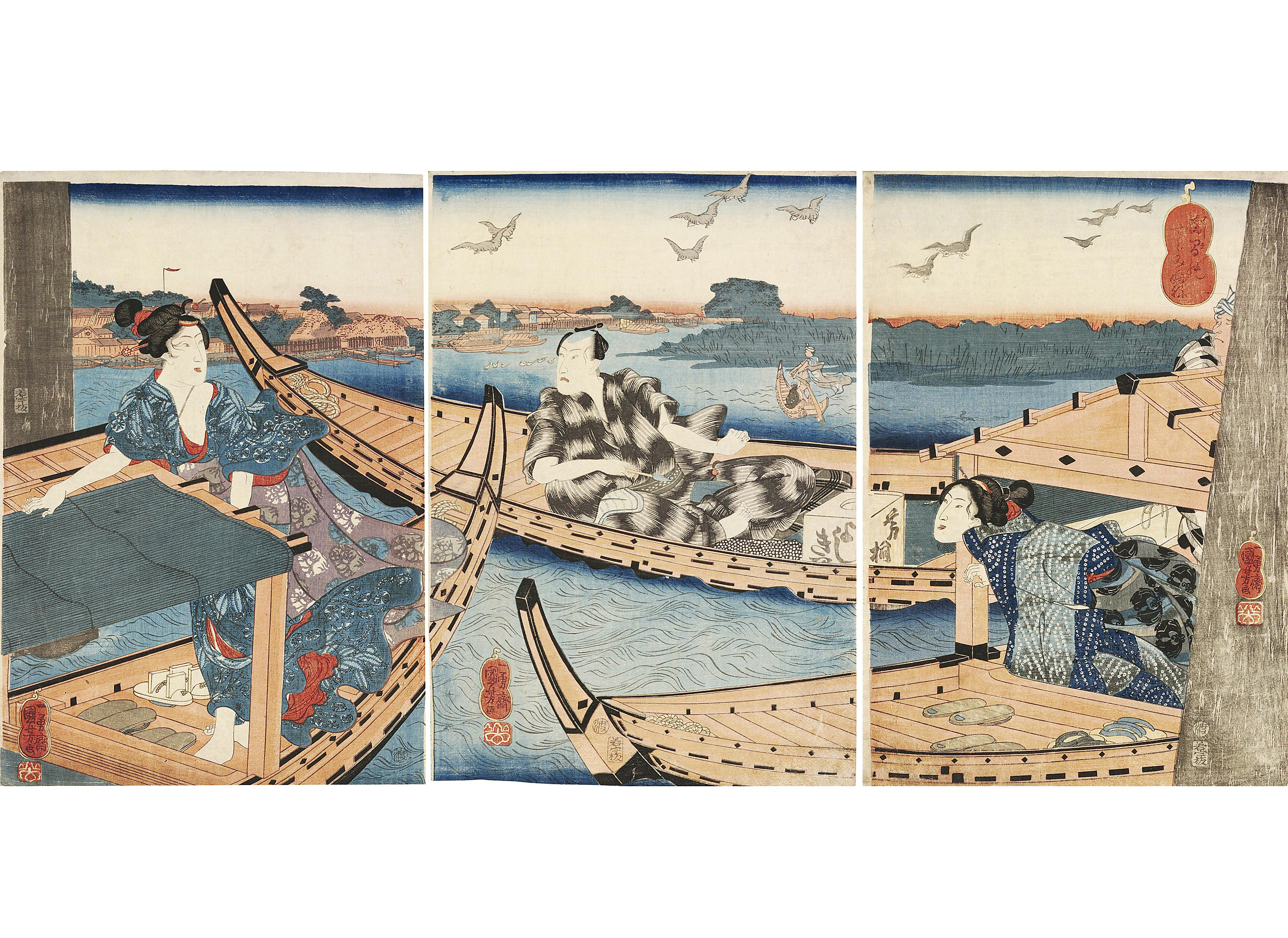 TSUKIOKA YOSHITOSHI (1839–1892), The Fever of Taira No Kiyomori