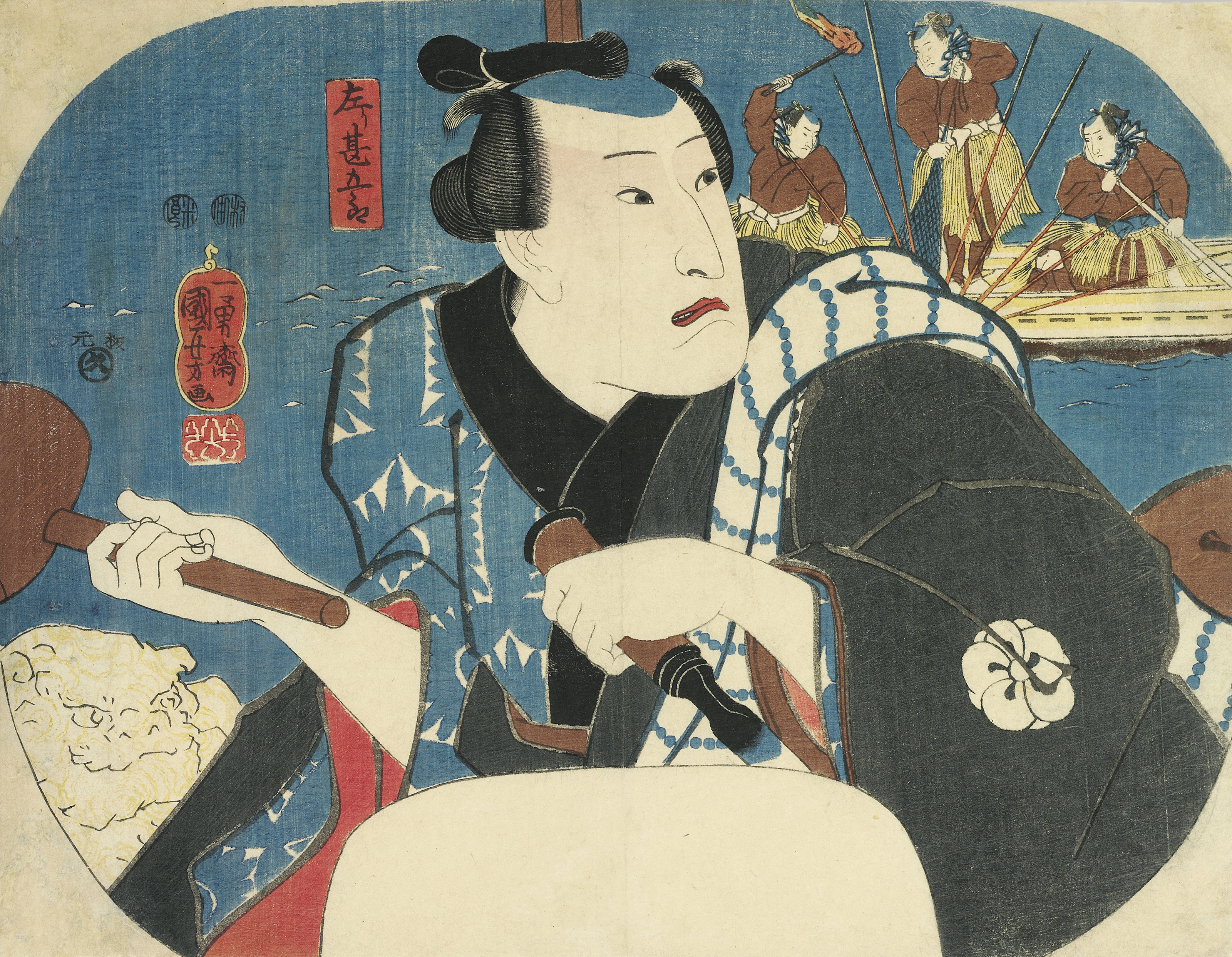 KAWANABE KYOSAI (1831-1889), Two Prints Depicting Warriors