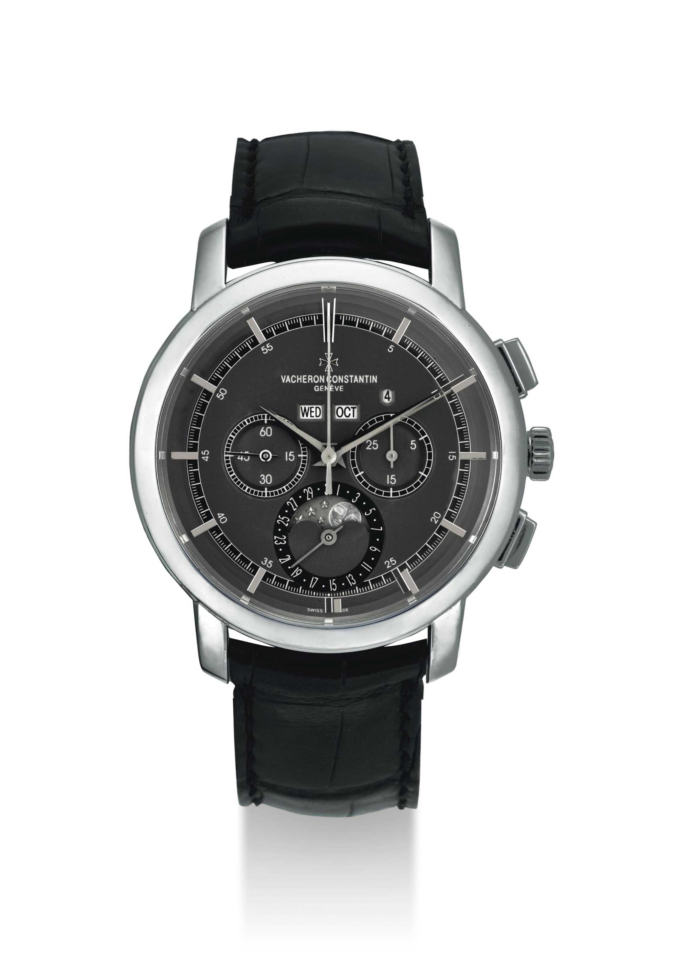 VACHERON CONSTANTIN. A PLATINUM PERPETUAL CALENDAR CHRONOGRAPH
