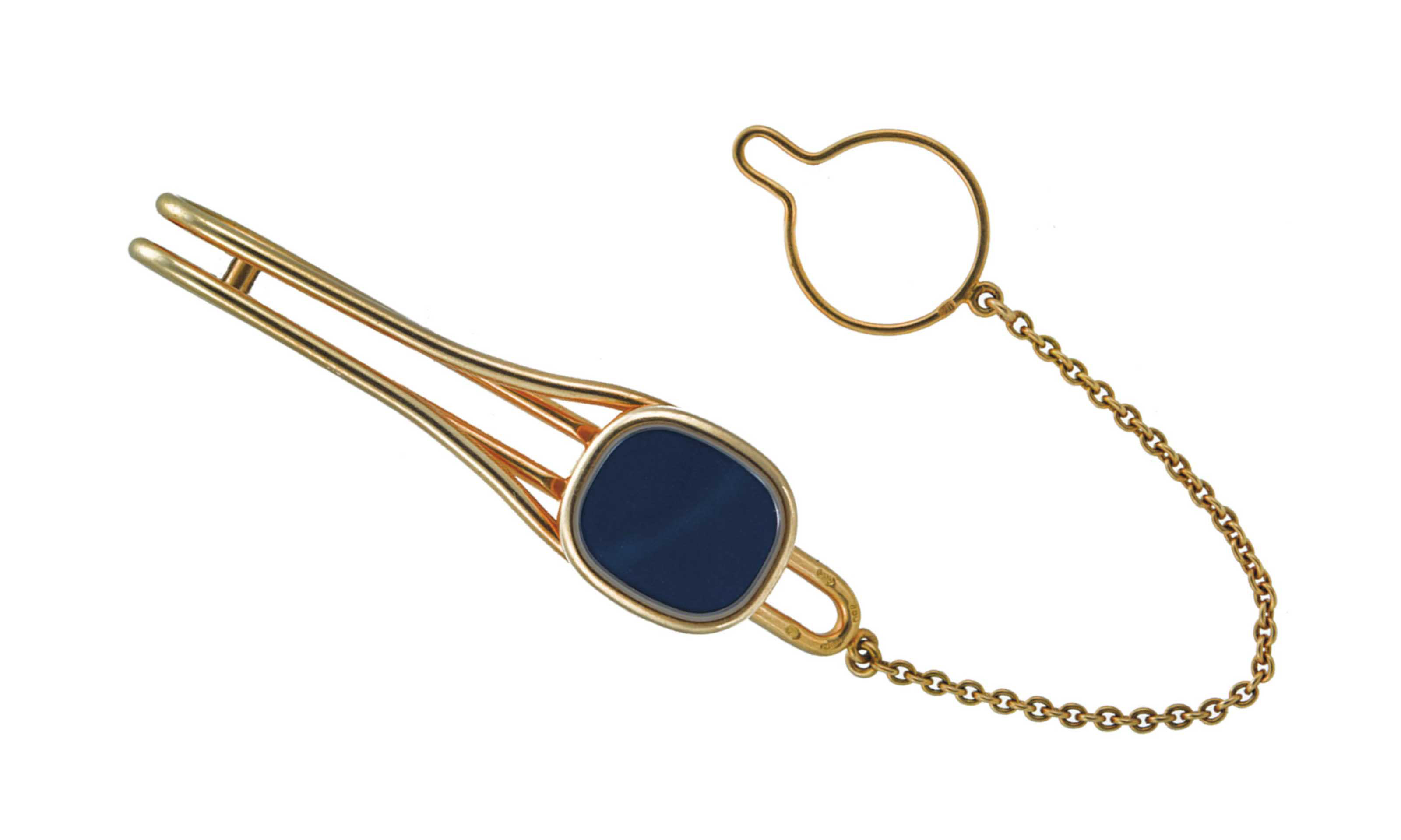 Patek Philippe An 18k Gold Key Chain And Tie Clip