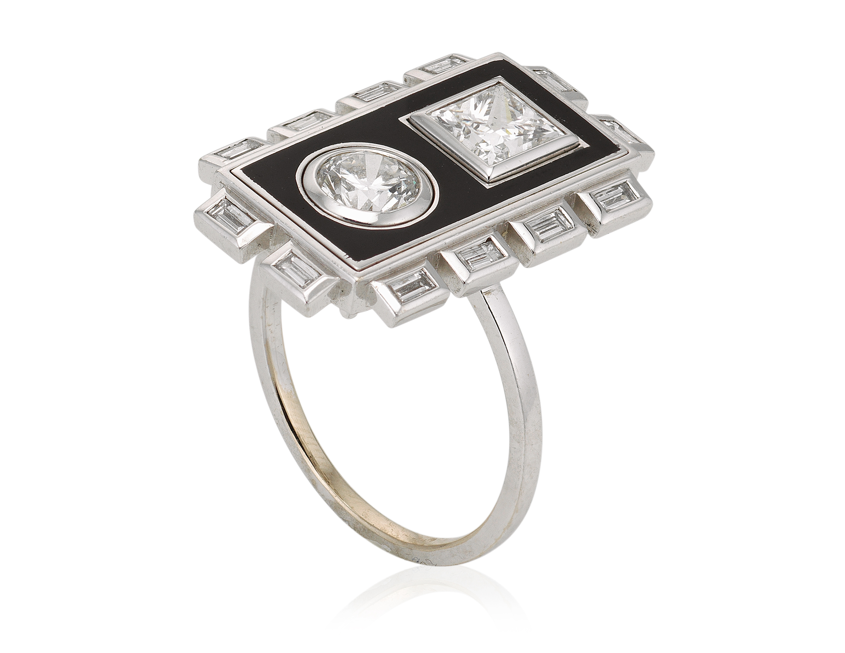 SOLANGE AZAGURY-PARTRIDGE DIAMOND AND ENAMEL 'EMPRESS' RING, | Christie’s