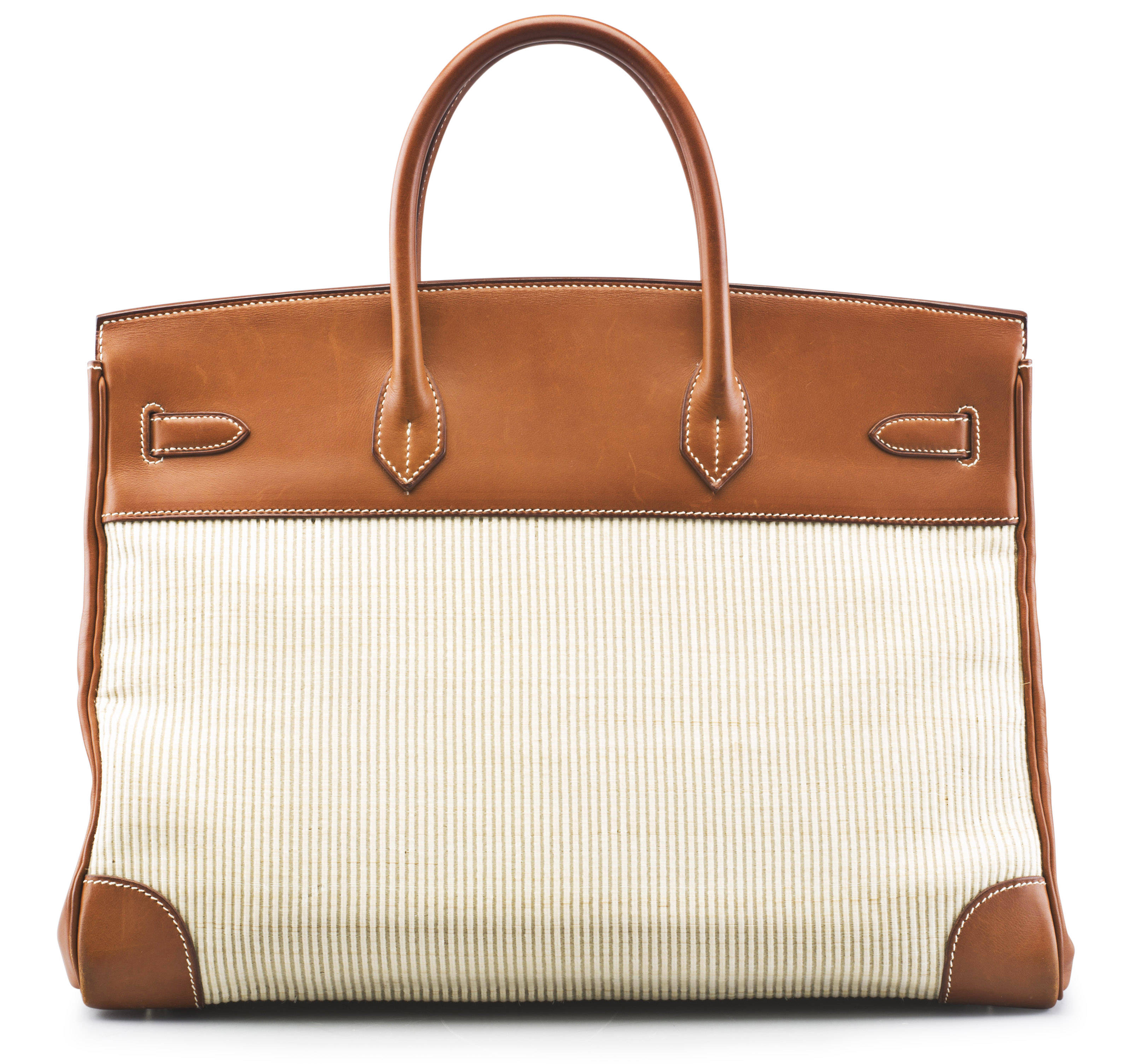 A 40CM NATURAL BARENIA LEATHER CRINOLINE BIRKIN BAG HERMES 2000 Christie s