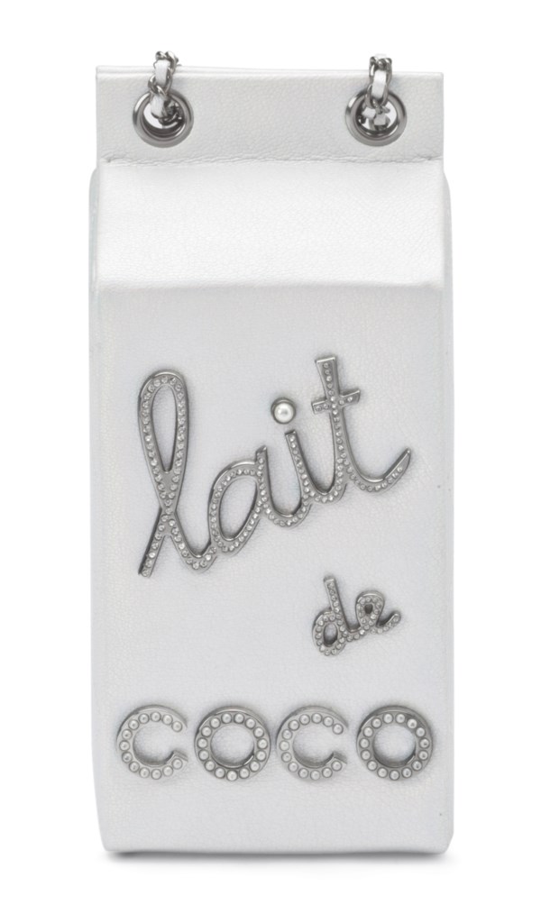 Iridescent Silver Lait de Coco Milk Carton Bag