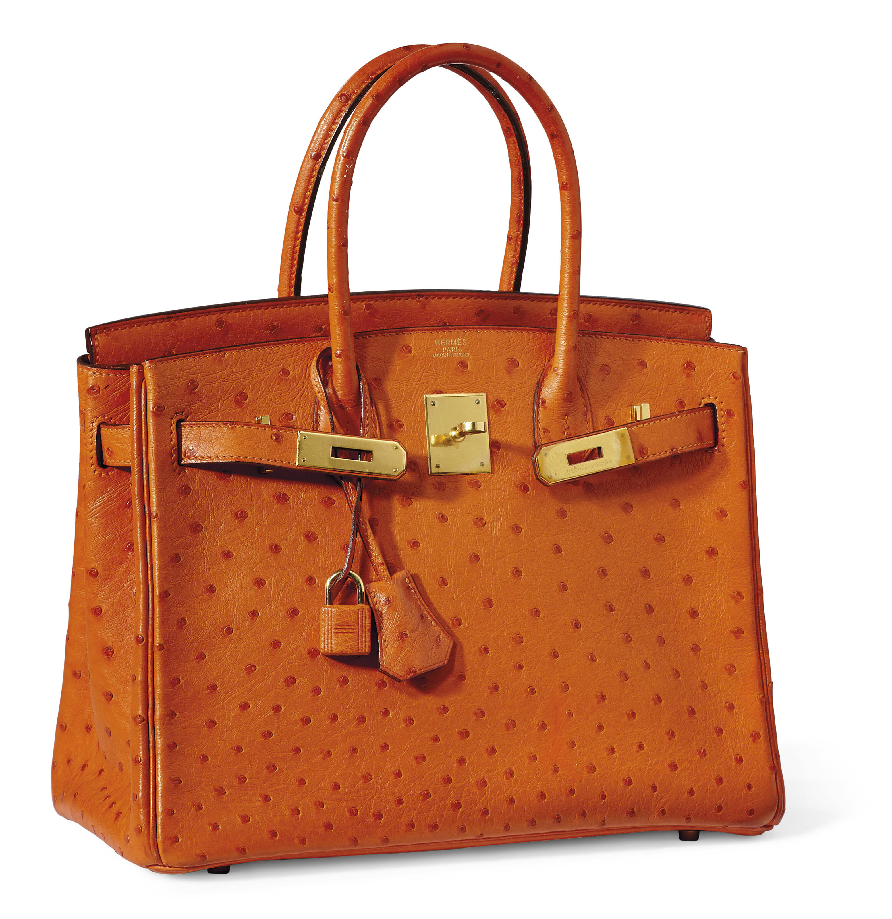 HERMÈS, 2005, A TANGERINE OSTRICH BIRKIN 30 BAG | Christie's