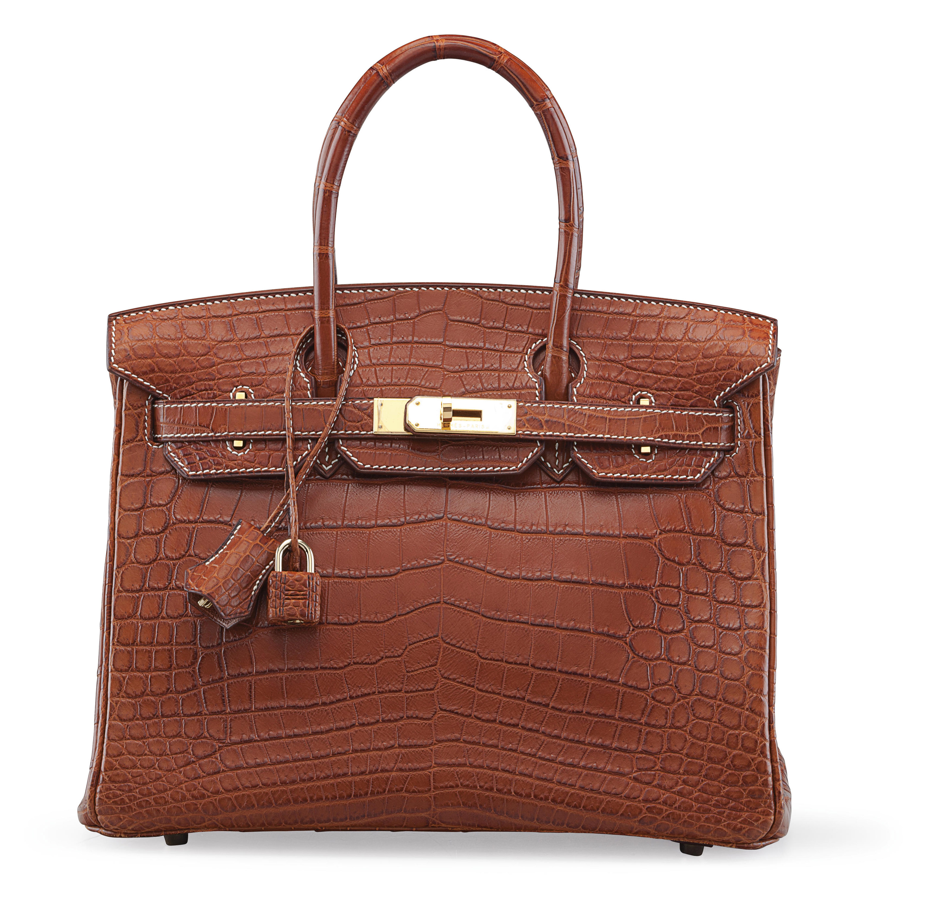 A MATTE FAUVE NILOTICUS CROCODILE BIRKIN 30 BAG