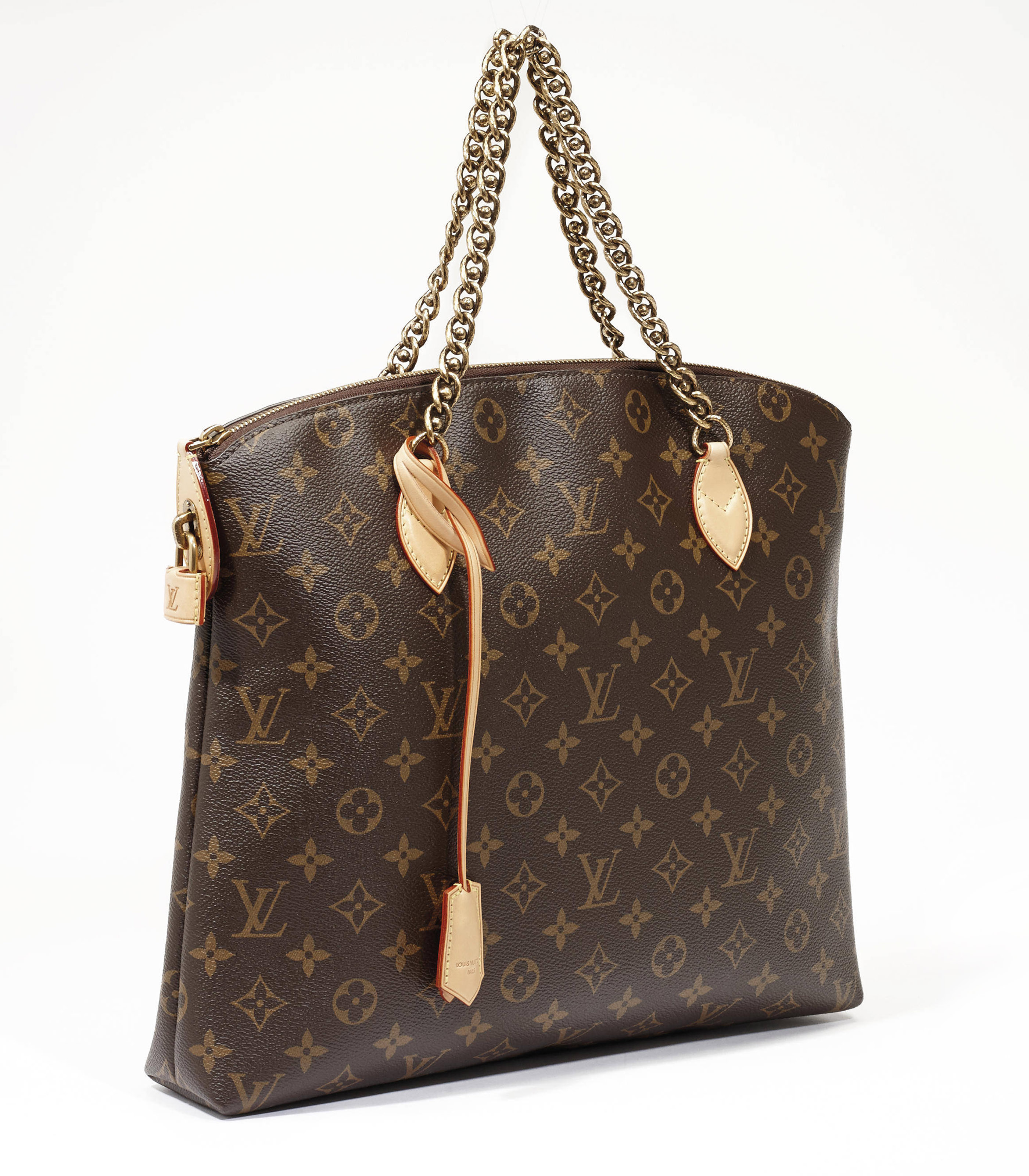 Louis Vuitton Lockit Handbag in Brown Monogram Canvas and Natural