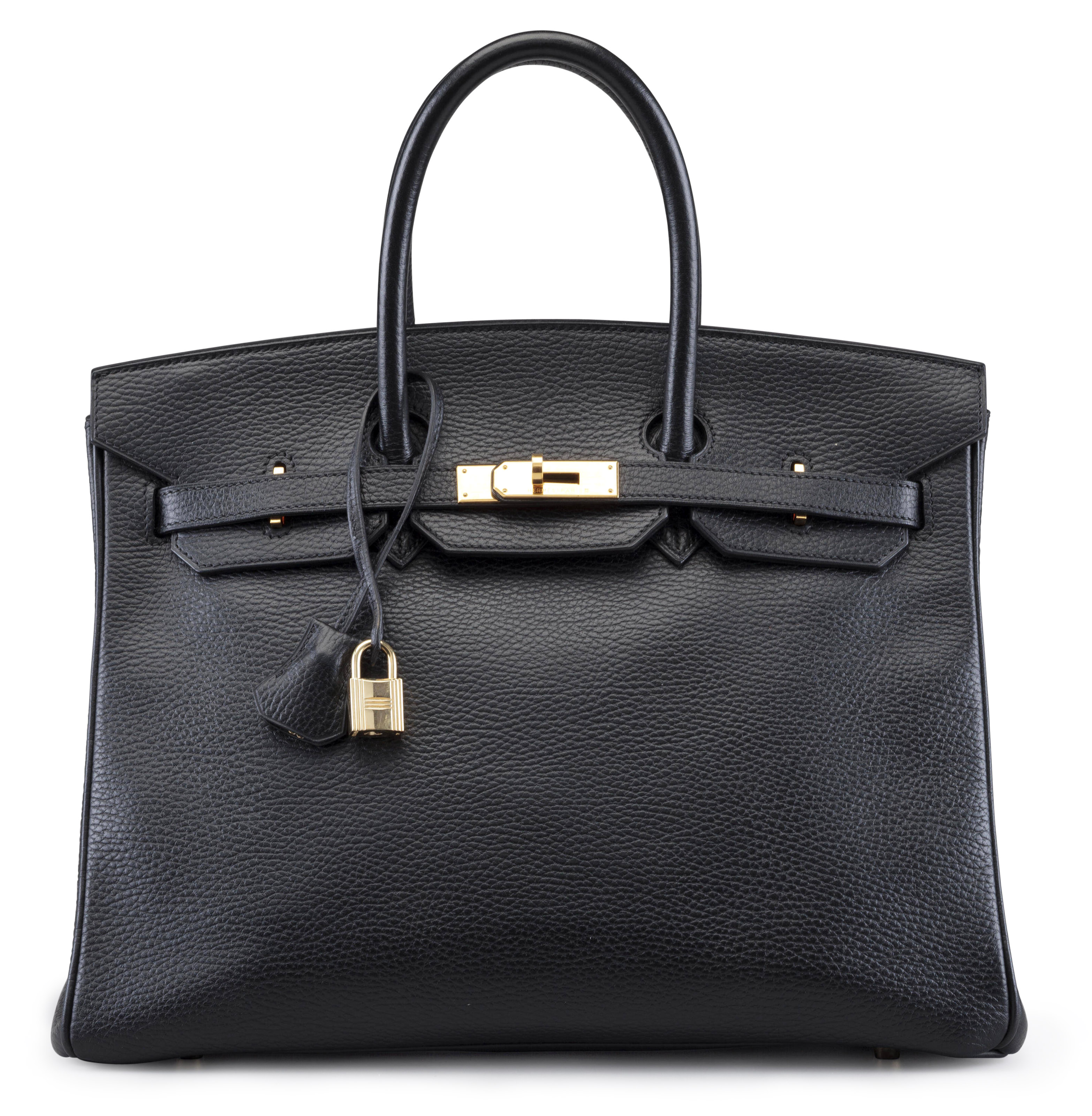HERMÈS, 2002, A BLACK ARDENNES LEATHER BIRKIN 35 BAG | Christie's