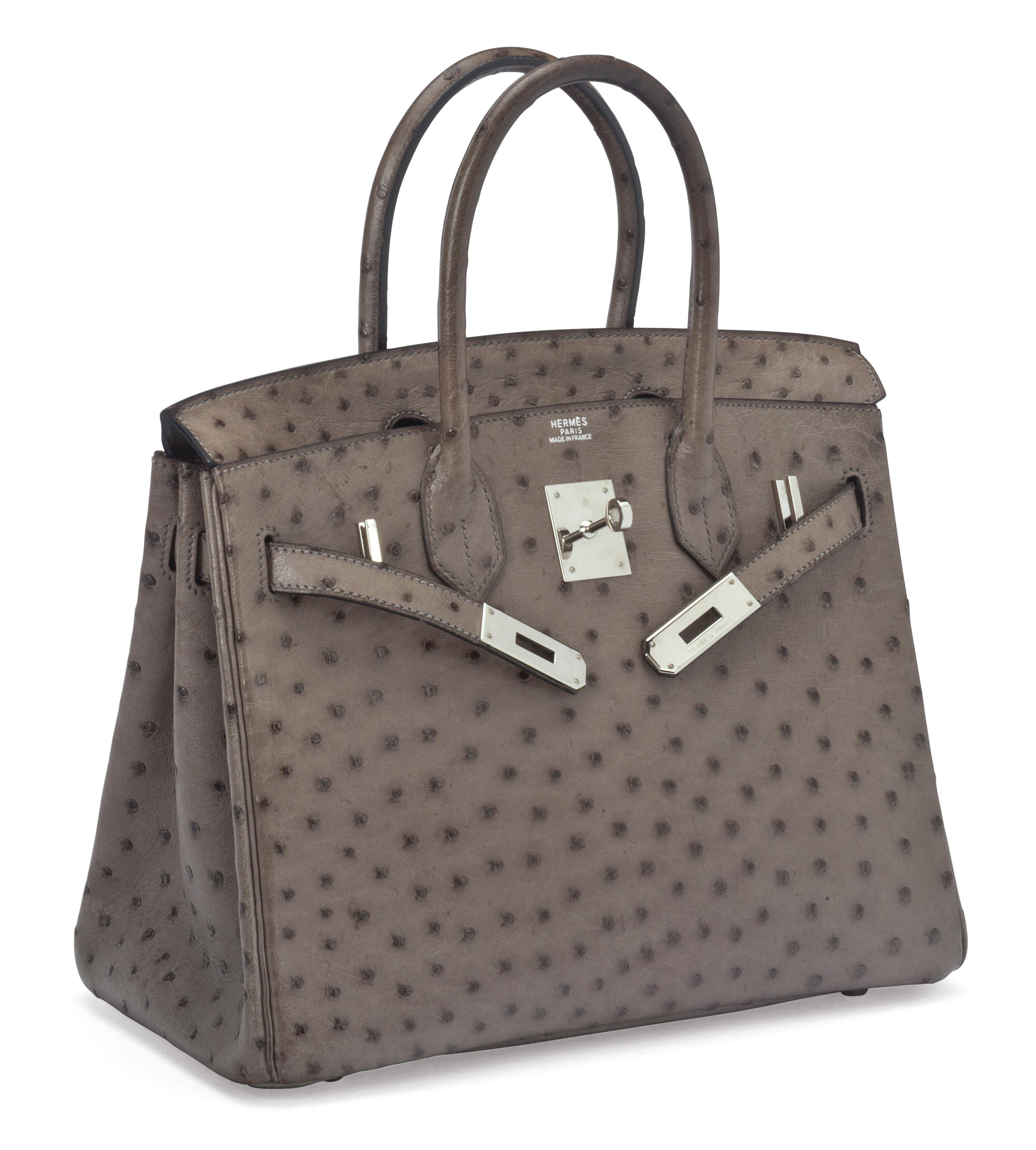 HERM S 2005 A GRIS TOURTERELLE OSTRICH BIRKIN 30 BAG Christie s