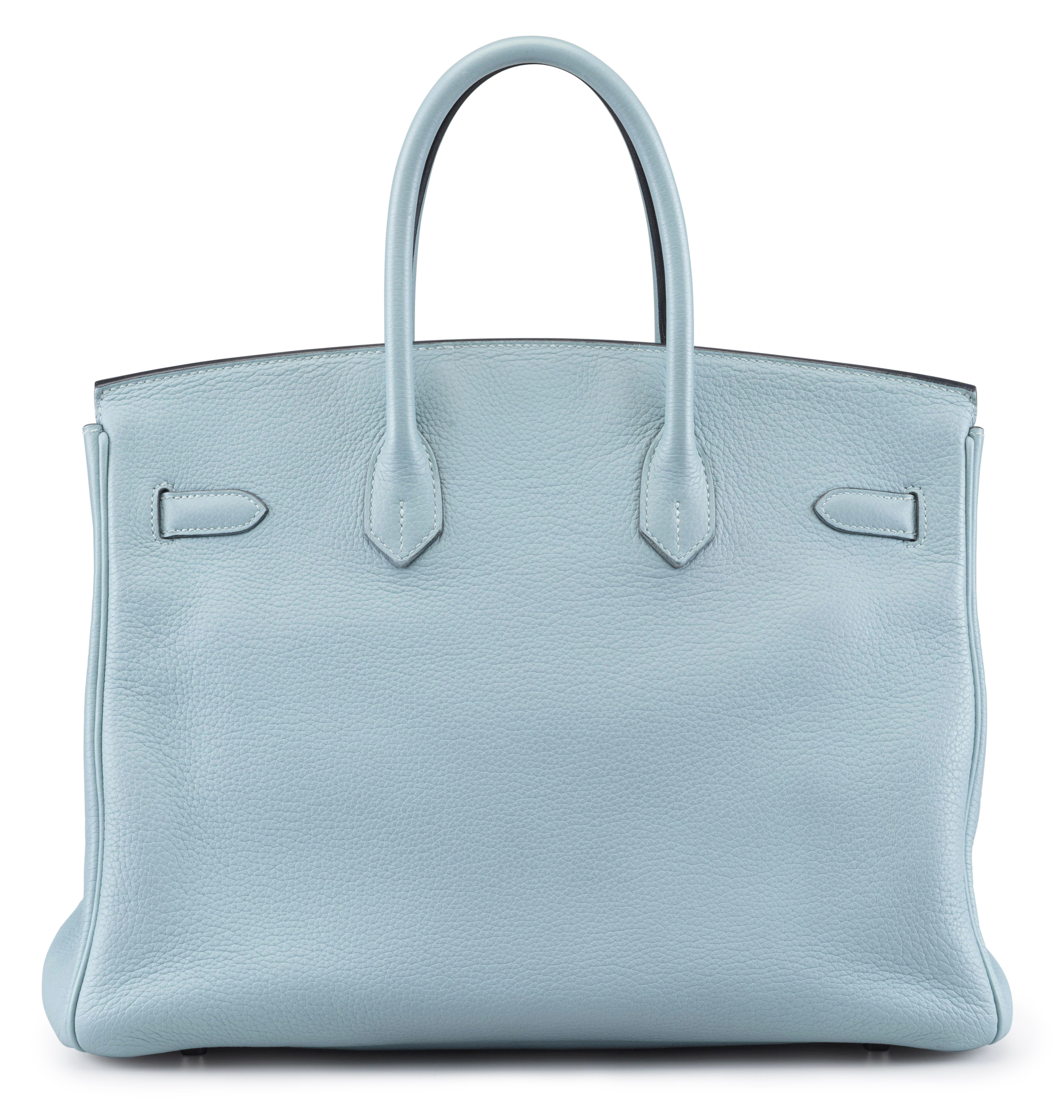 HERMÈS, 2009, A BLEU LIN TOGO LEATHER BIRKIN 35 BAG Christie's