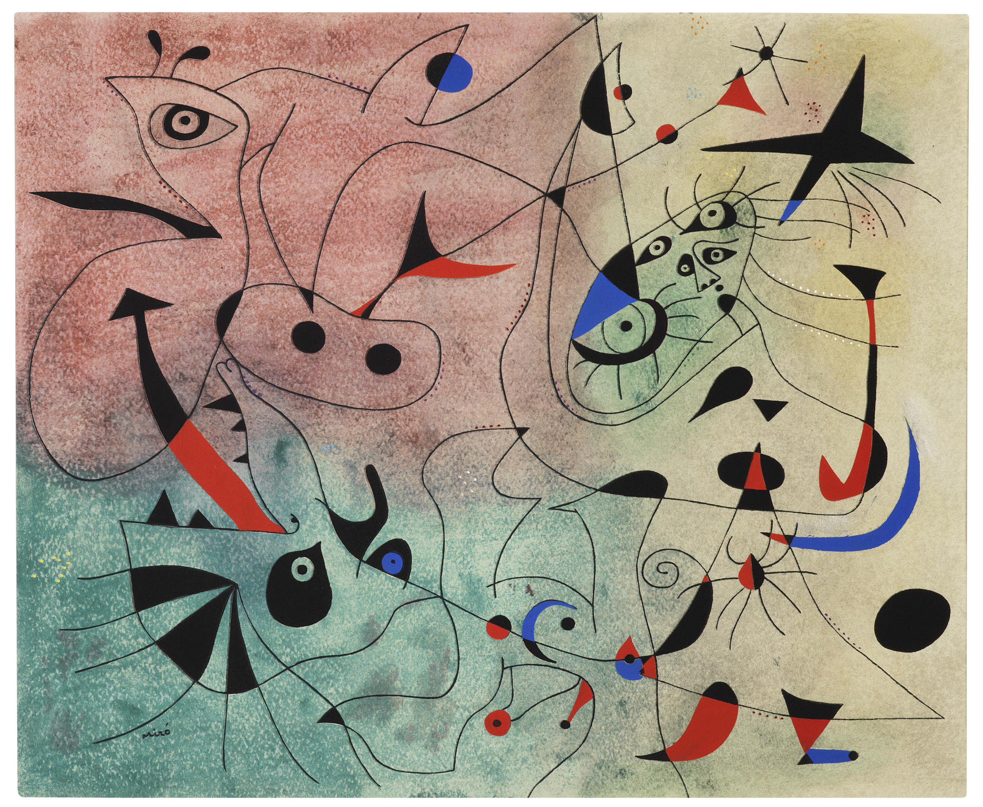 JOAN MIRÓ (1893-1983), One plate, from: Constellations