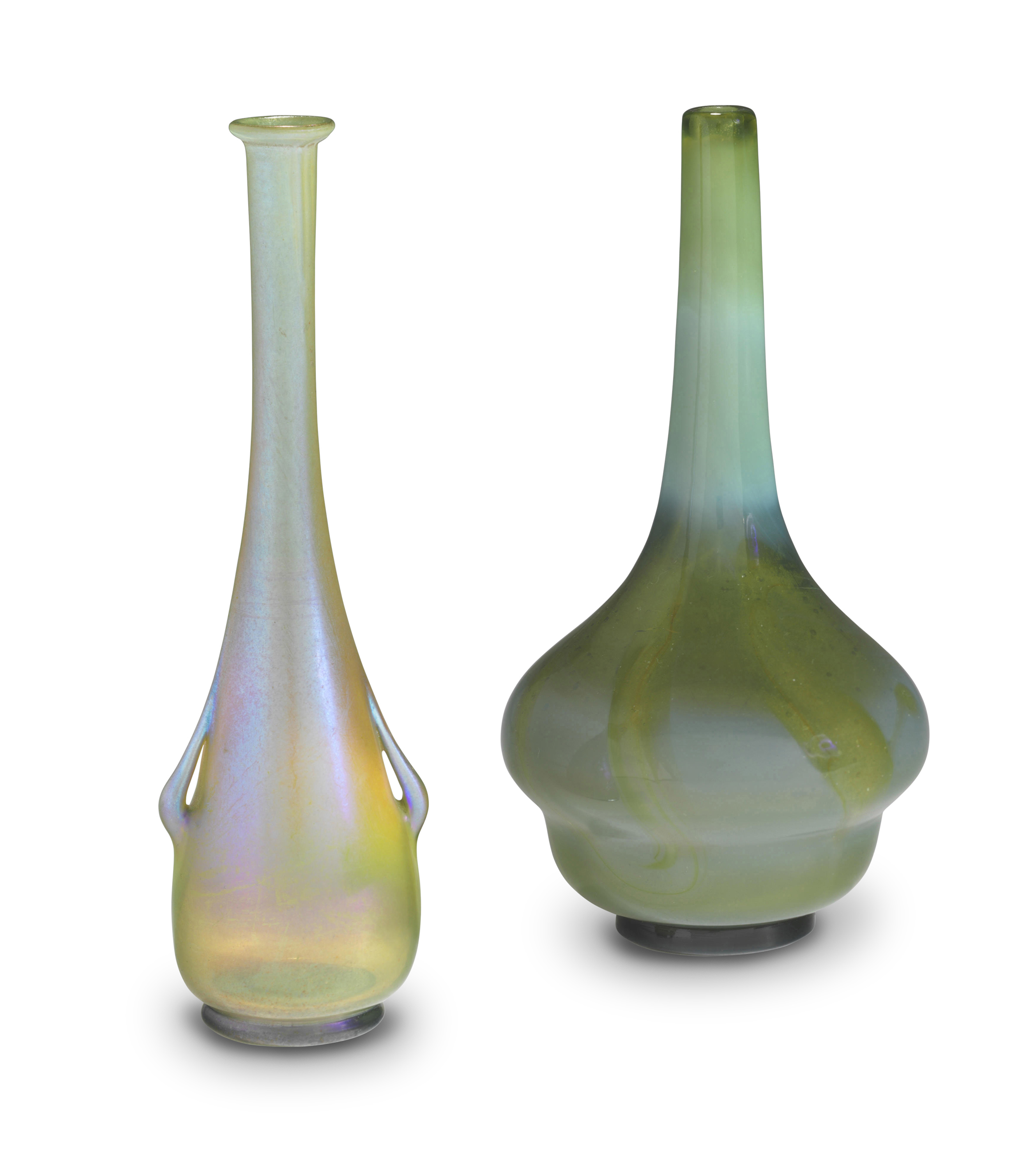 TIFFANY STUDIOS, TWO BUD VASES, CIRCA 1910 Christie’s