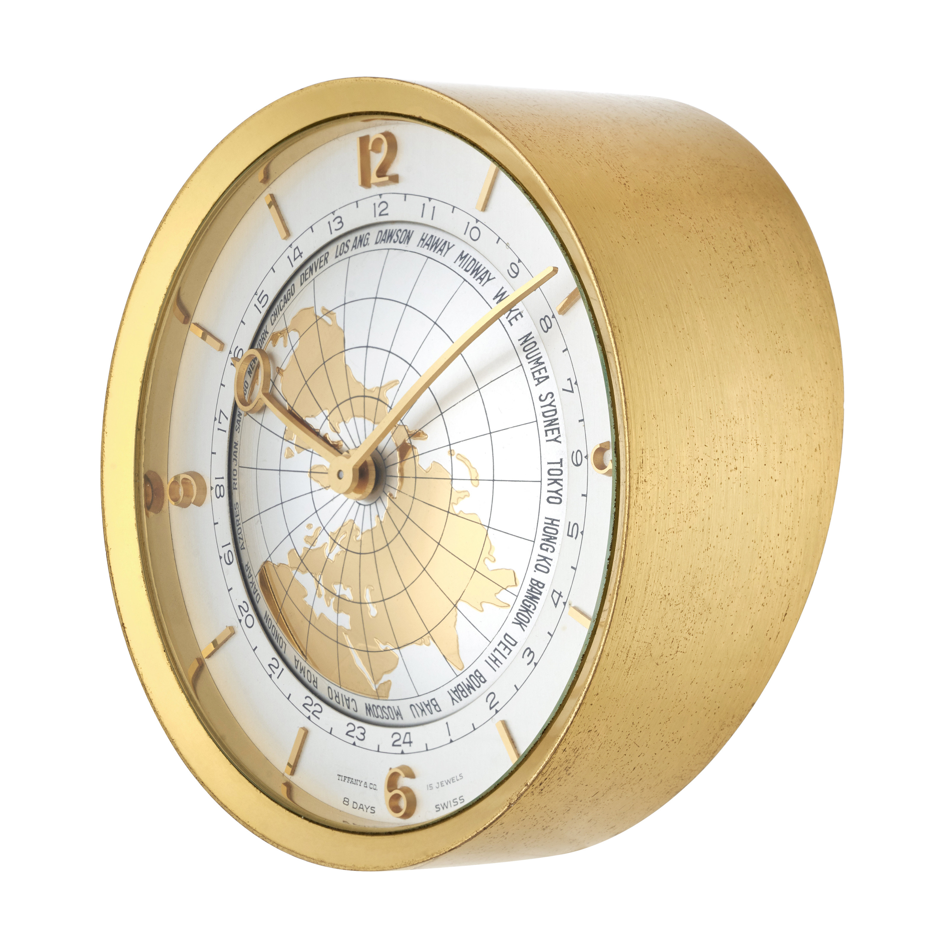 ファッション通販 WORLD-TIME DAY 8 CO & TIFFANY DESK ALARM WITH CLOCK インテリア時計