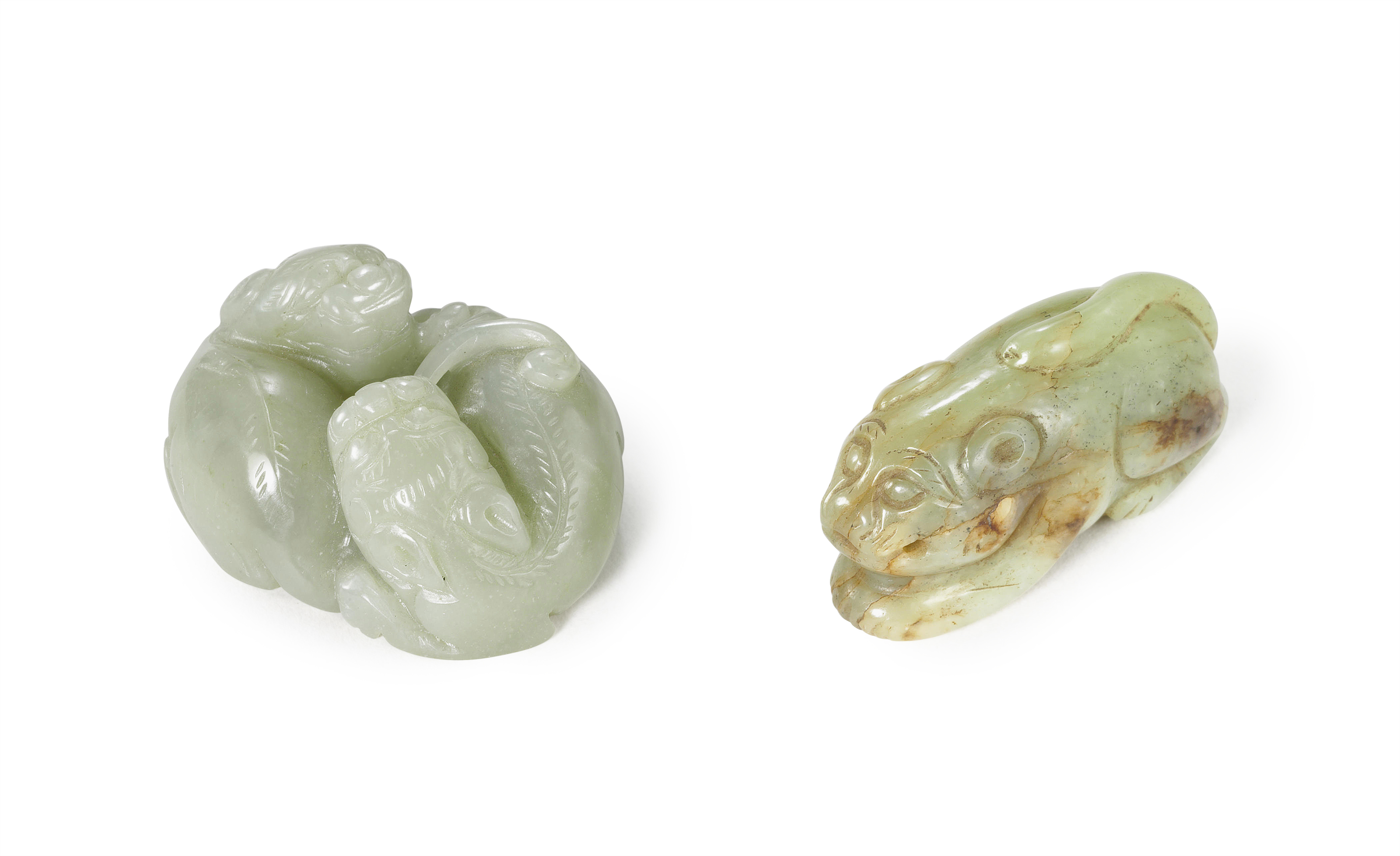 TWO JADE CARVINGS OF ANIMALS, MING-QING DYNASTY (1368-1911) | Christie’s