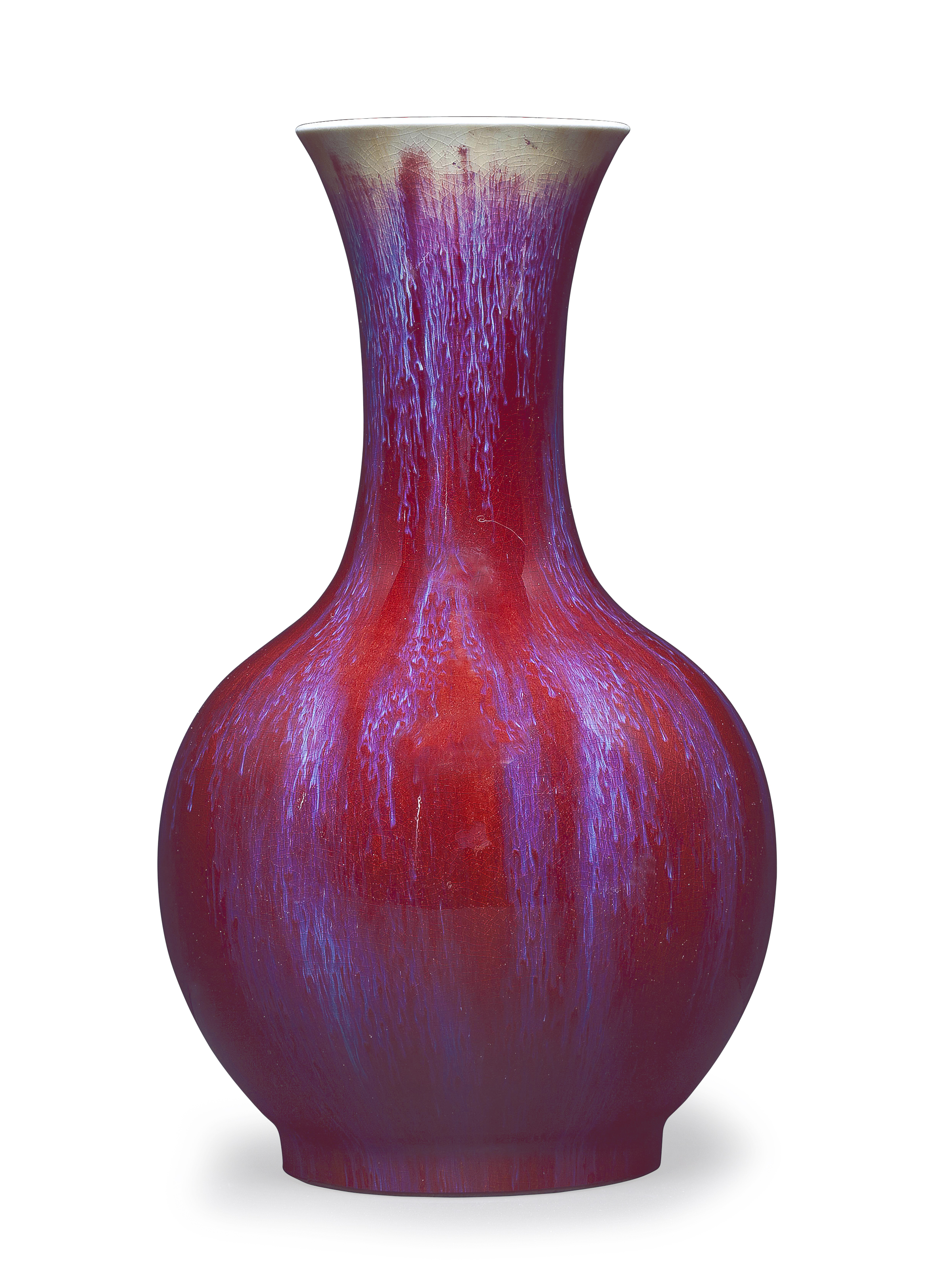 A FLAMBÉ-GLAZED BOTTLE VASE, 19TH CENTURY | Christie's