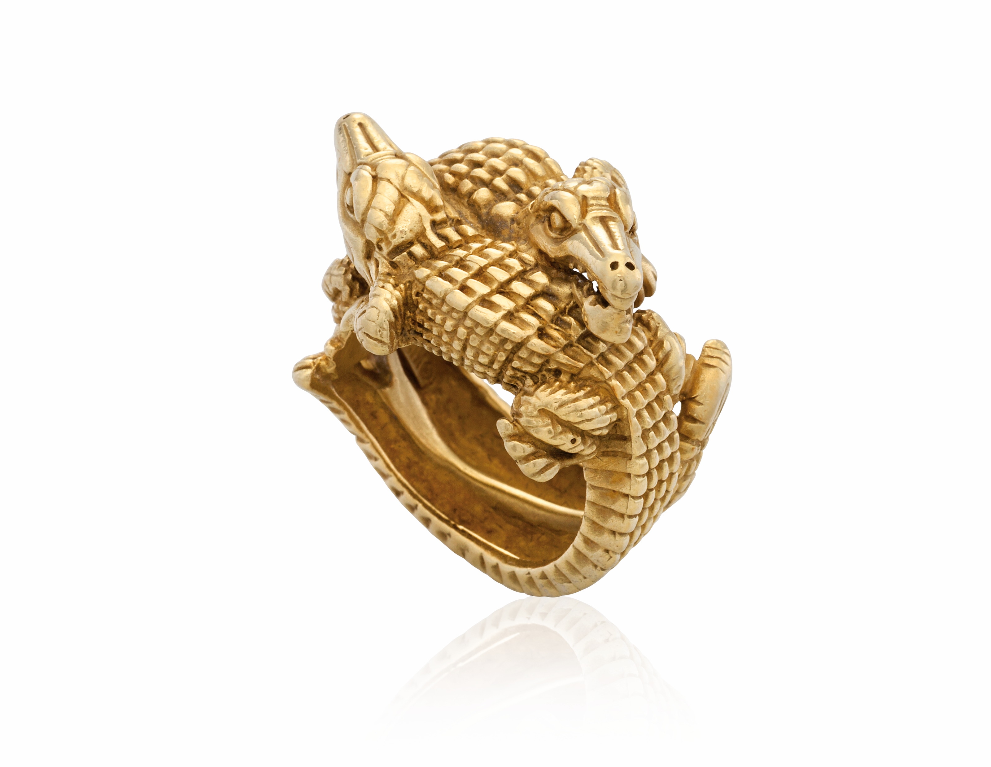 KIESELSTEIN CORD GOLD ALLIGATOR RING Christie s