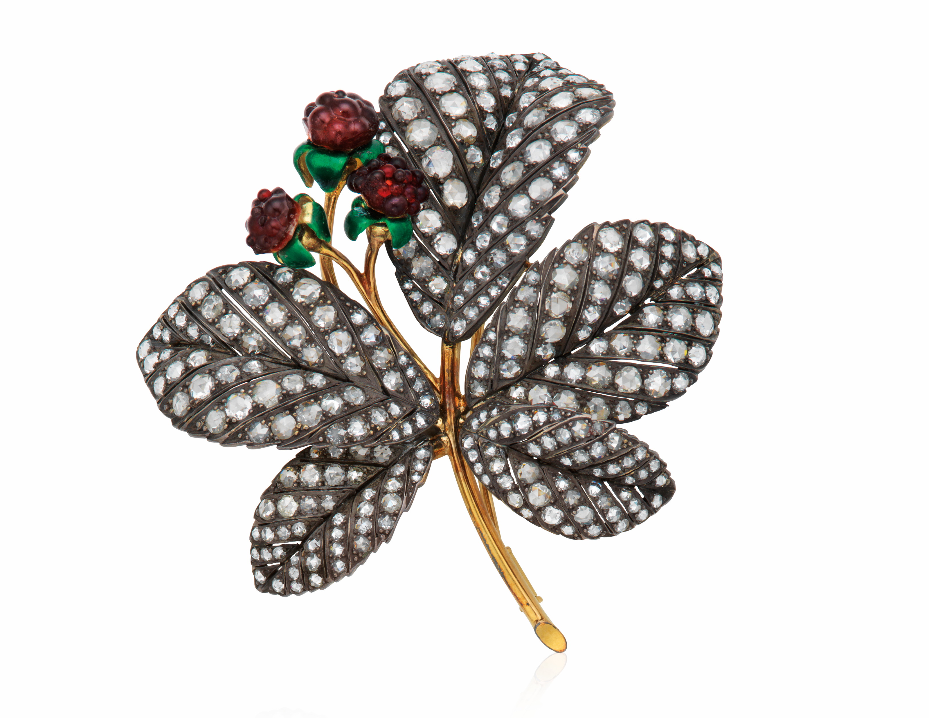 GLASS AND DIAMOND BERRY BROOCH, Christie’s