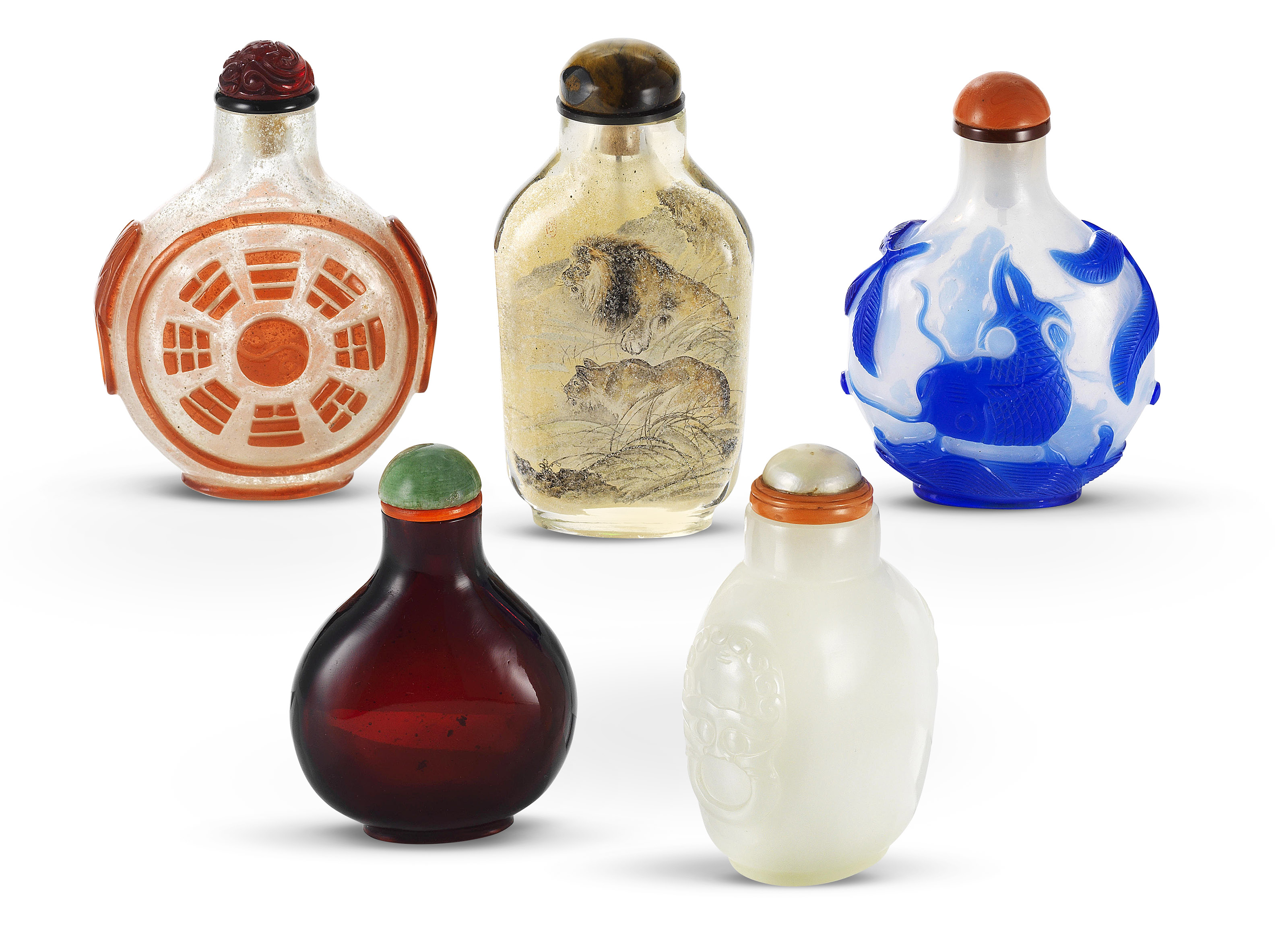 鼻烟壶5 清十九世纪鼻烟壶五件, CHINA, 19TH CENTURY | Christie's