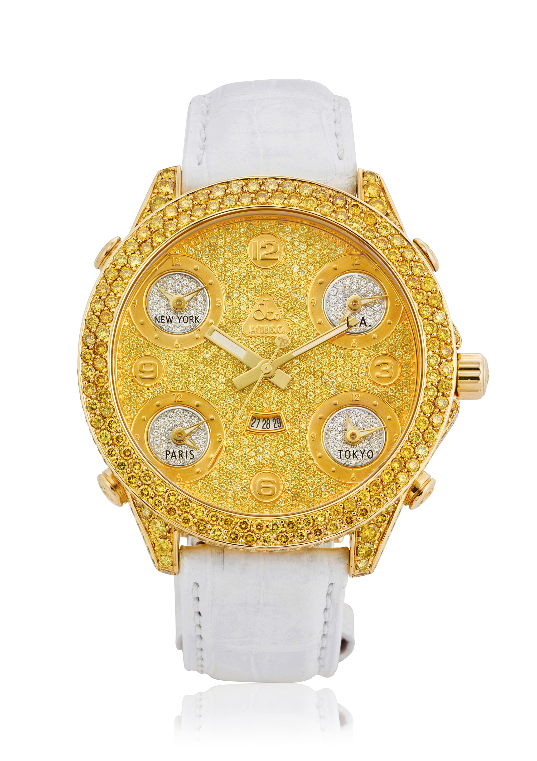 Jacob five clearance time zone watch