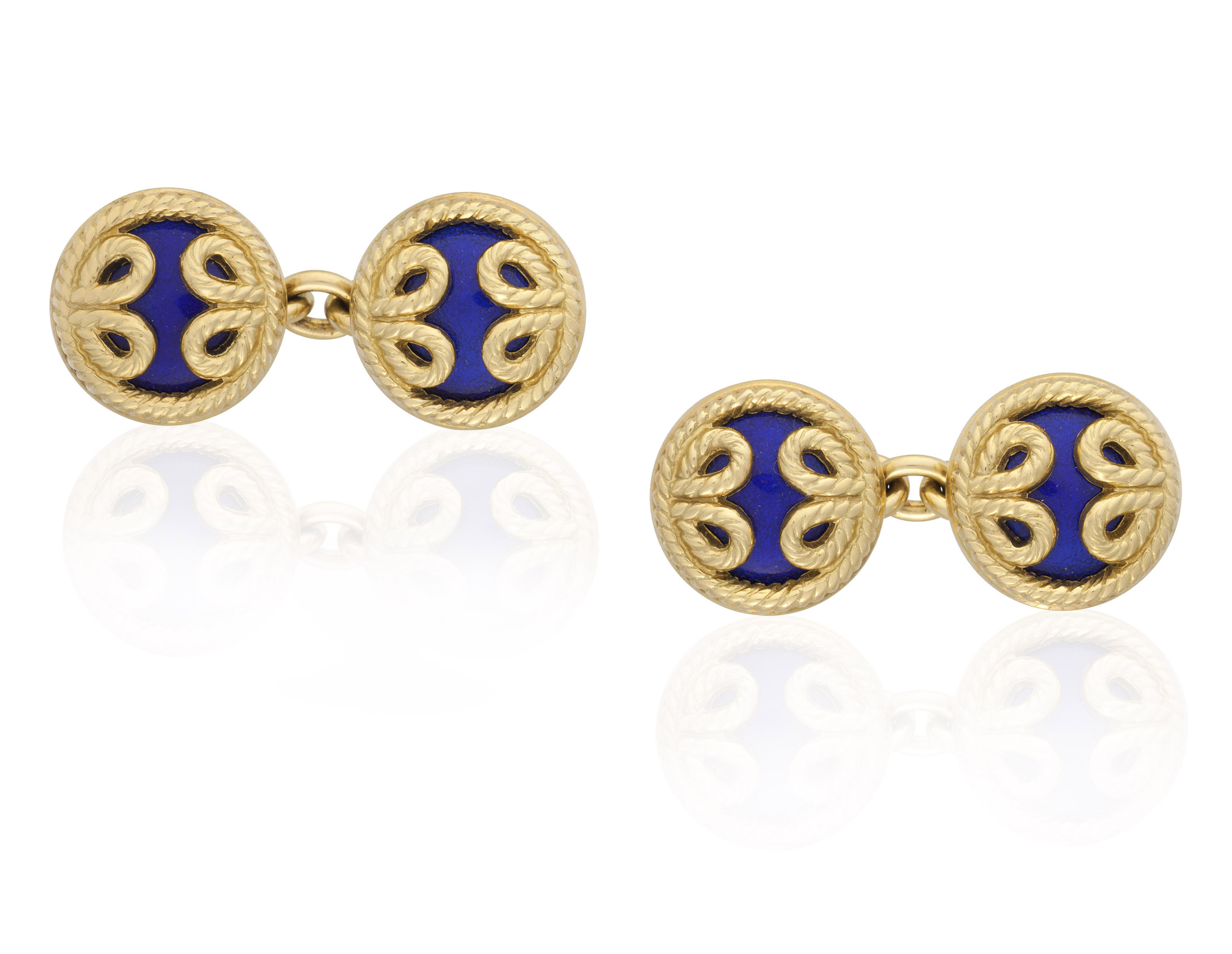 TIFFANY & CO. GOLD AND ENAMEL CUFFLINKS, Christie’s
