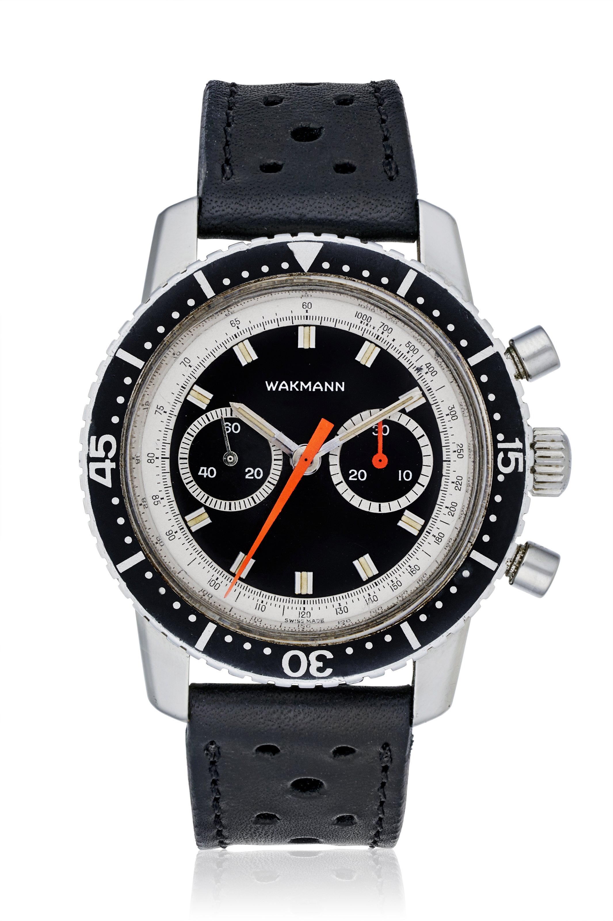LEMANIA, MILITARY TWO BUTTON CHRONOGRAPH, 818, Christie's