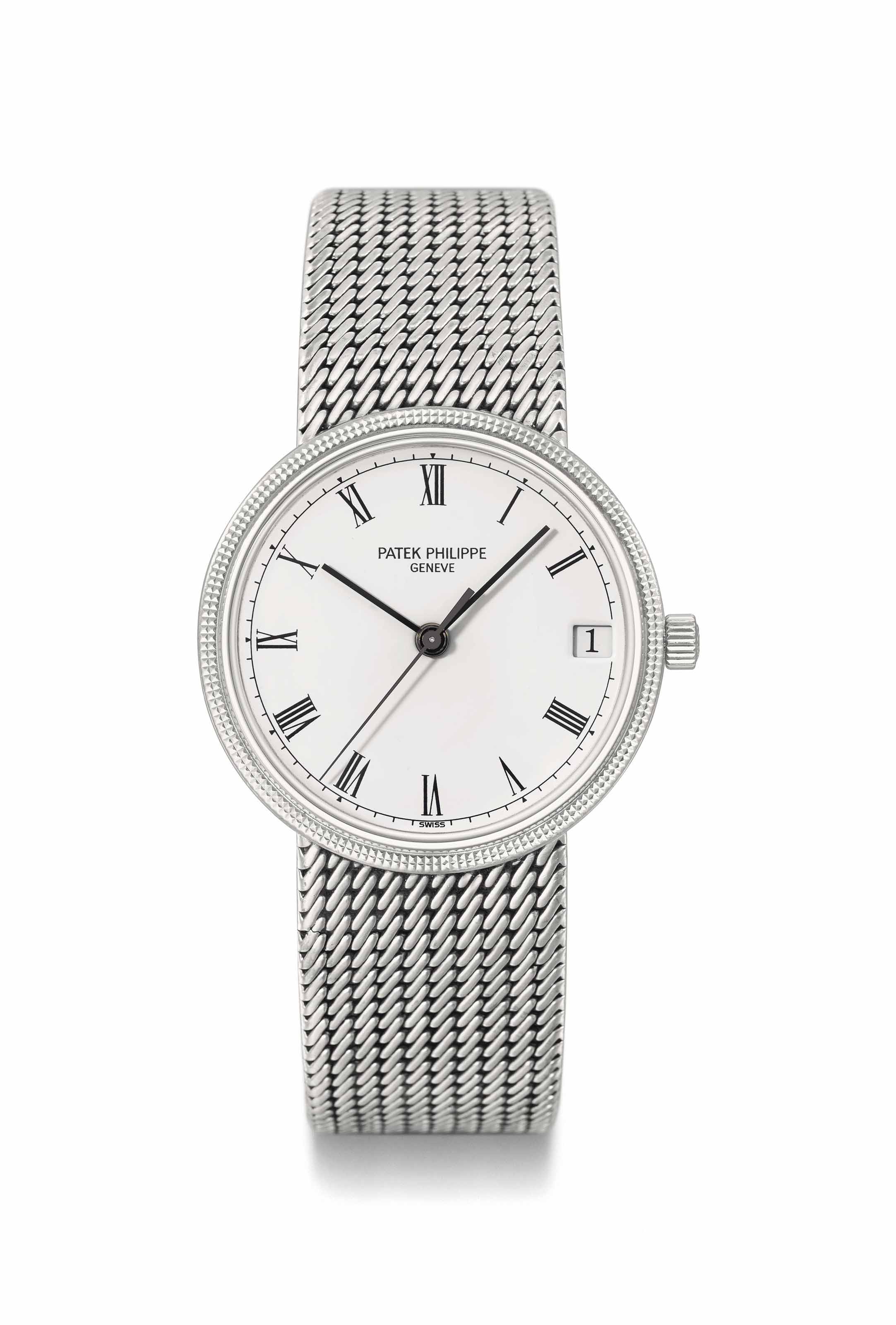 patek philippe white gold automatic watch ref 3604
