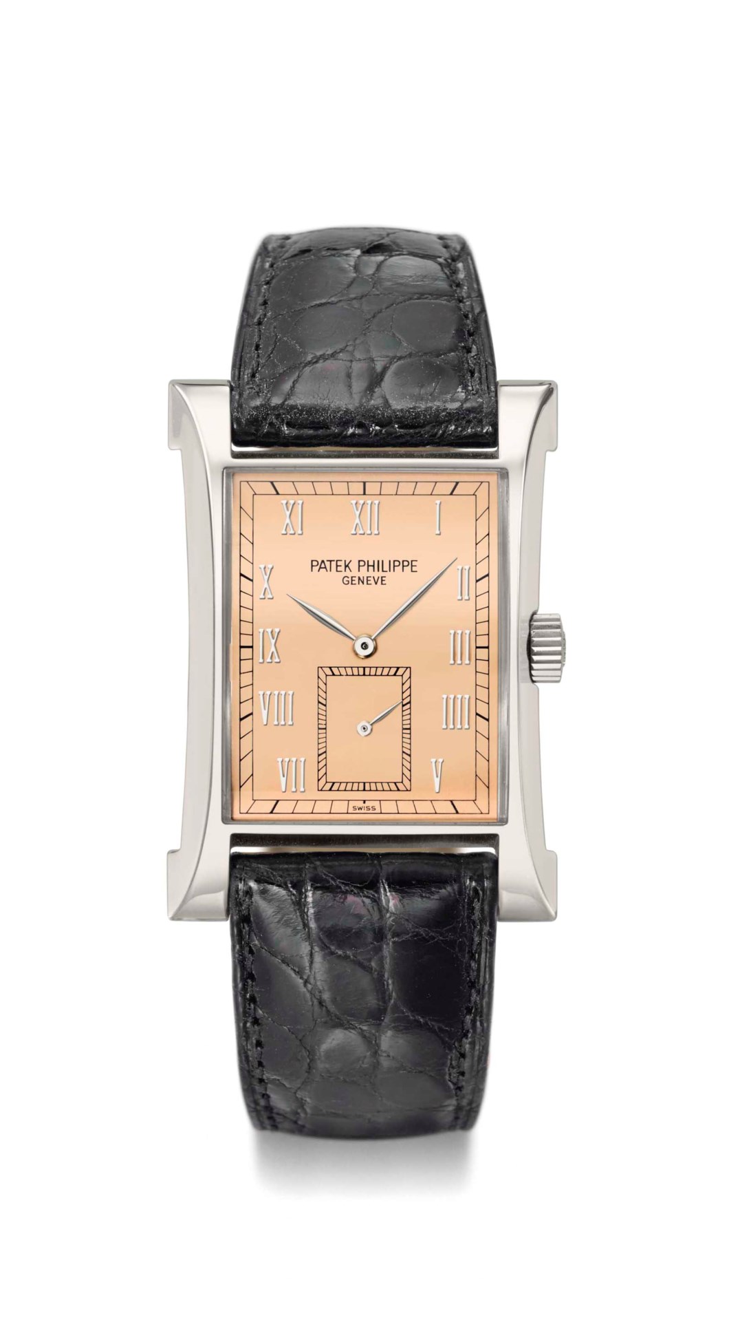 Patek Philippe. A fine 18K white gold limited edition rectangular ...
