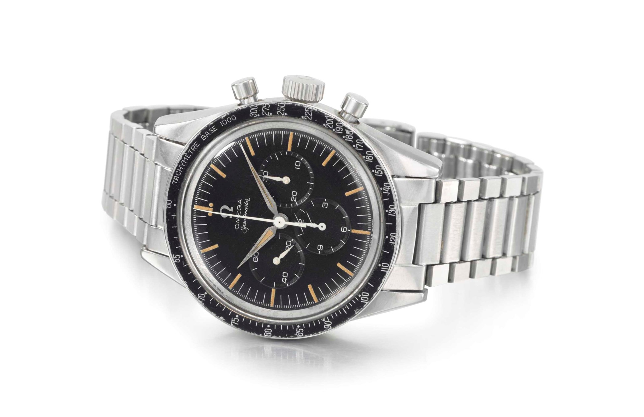 Omega. A fine and extremely rare stainless steel chronograph wristwatch