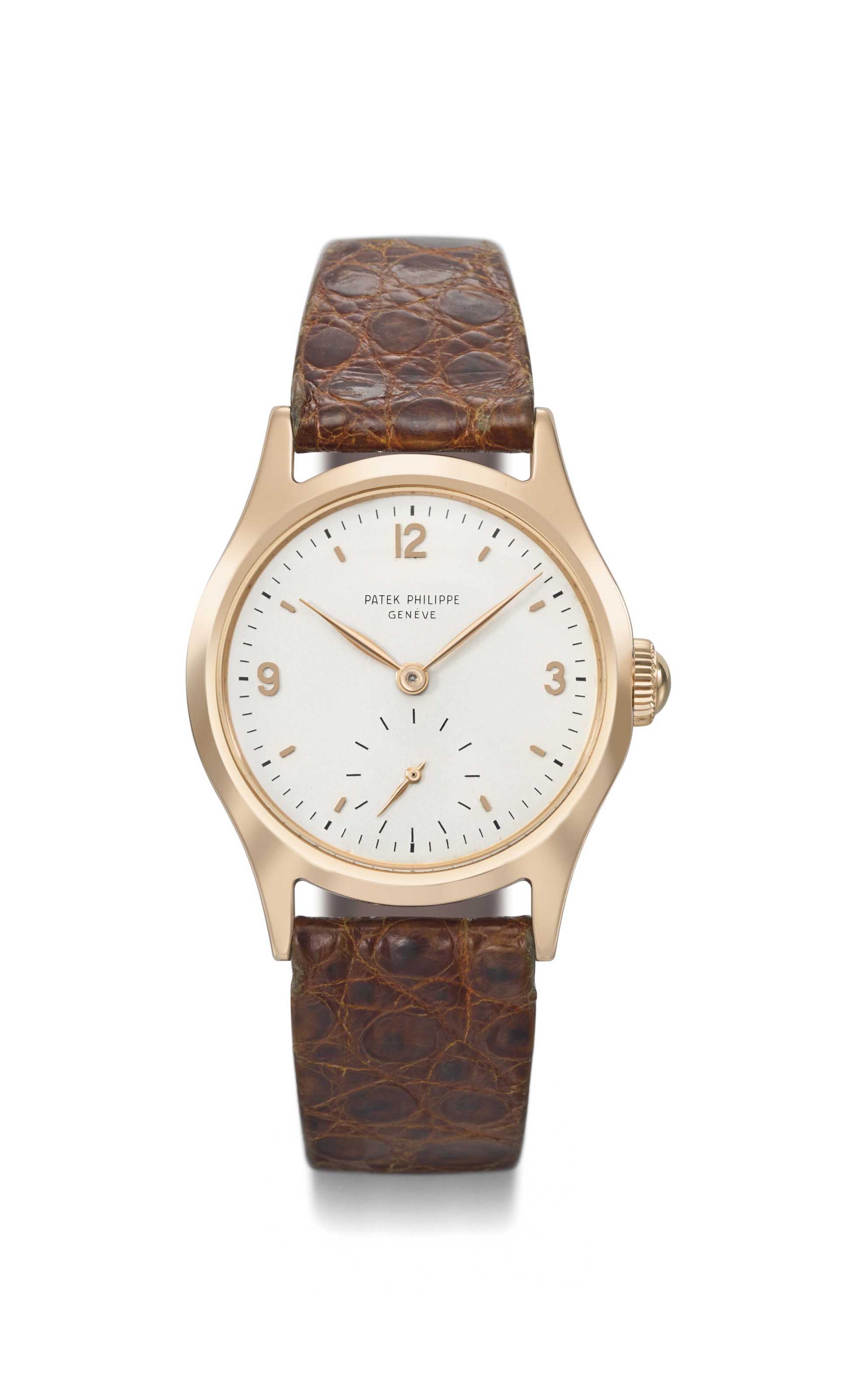 Patek Philippe An extremely fine and are 18K pink gold wrist...