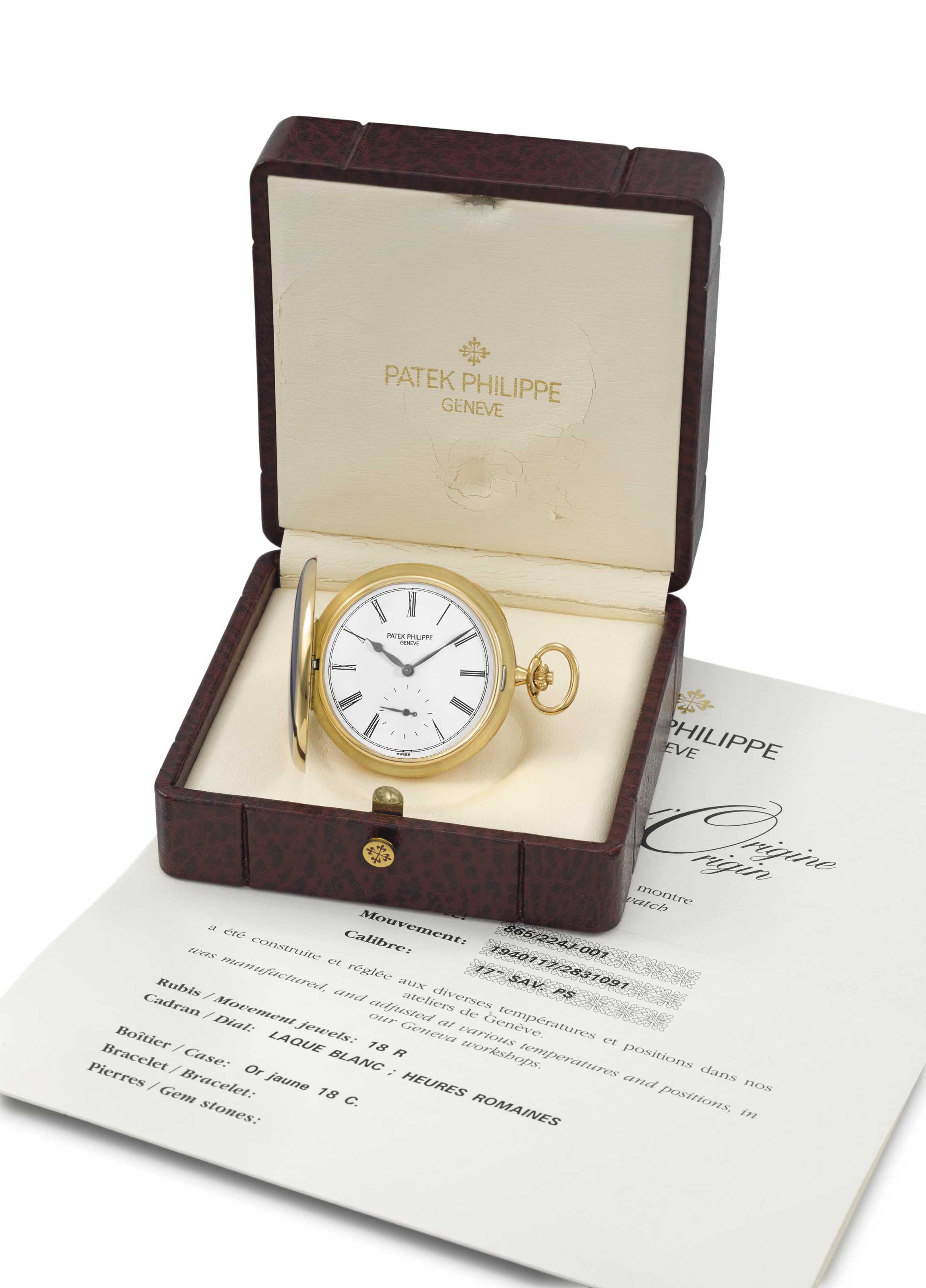 Patek Philippe An extremely fine and unique 18K gold hunter ...