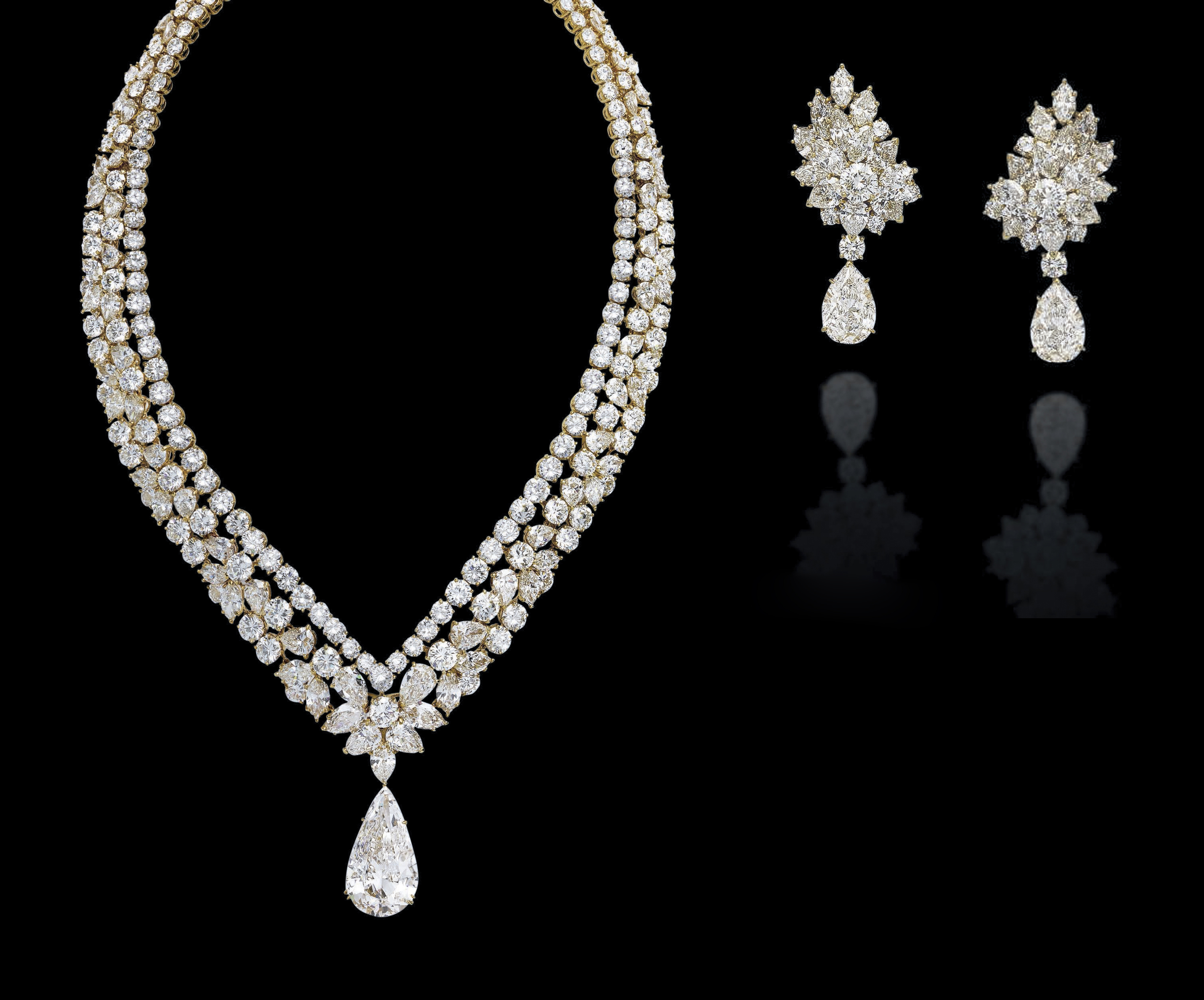 cartier necklace and earring set